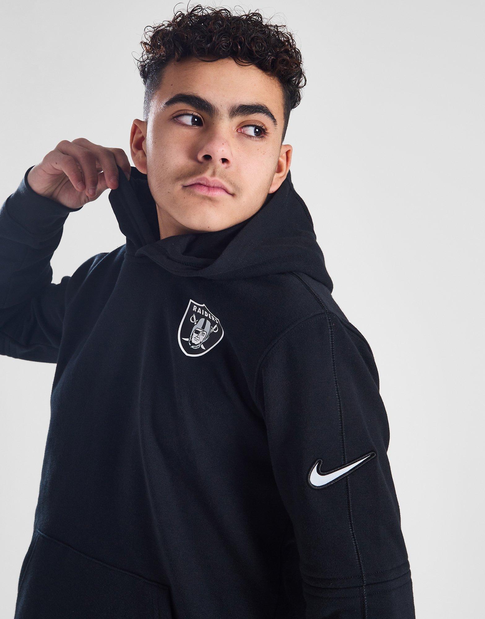 Nike Women's Wordmark Club (NFL Las Vegas Raiders) Pullover Hoodie in Black, Size: Medium | 00Z500A8D-06J