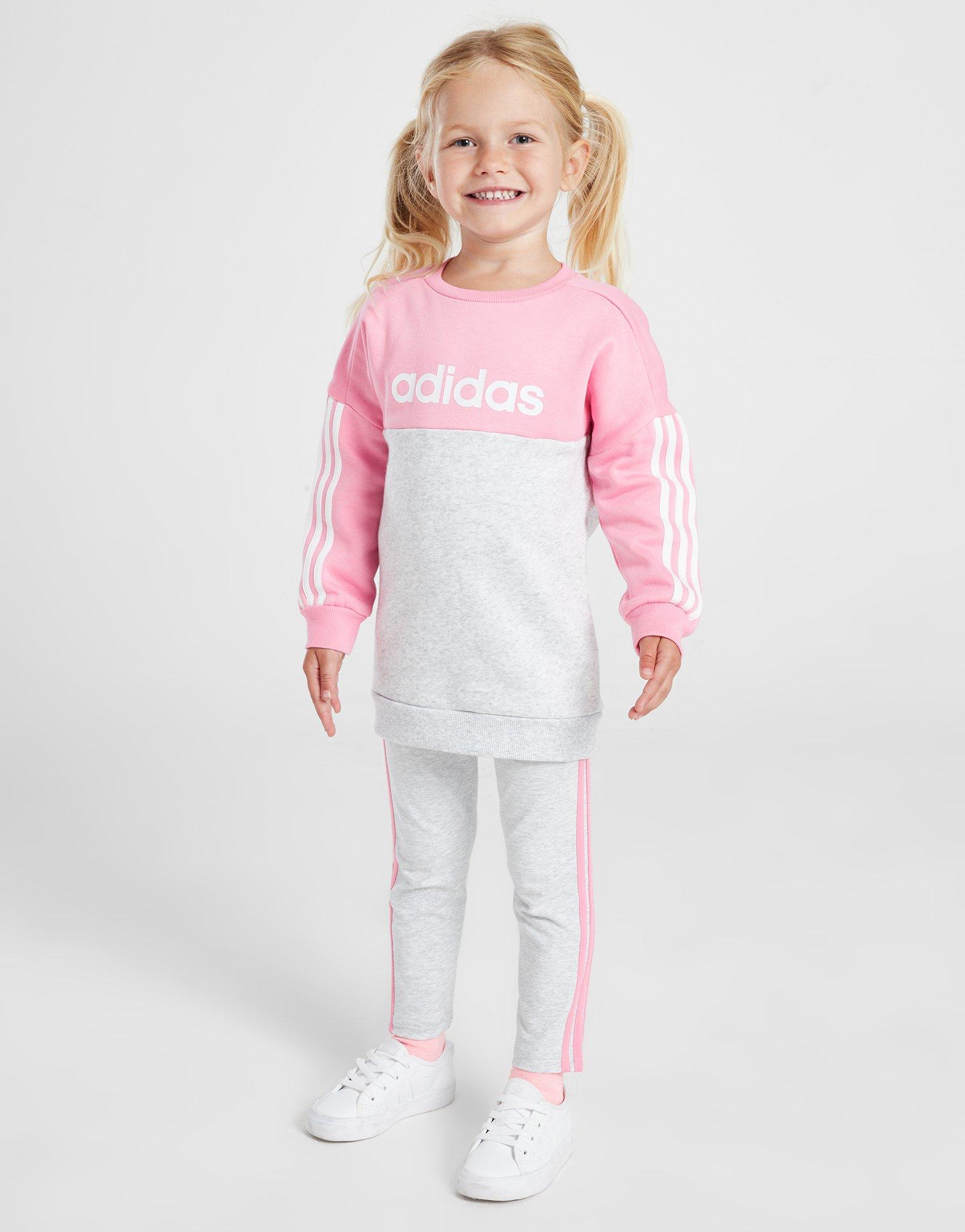 adidas Girls' Linear Tracksuit Infant