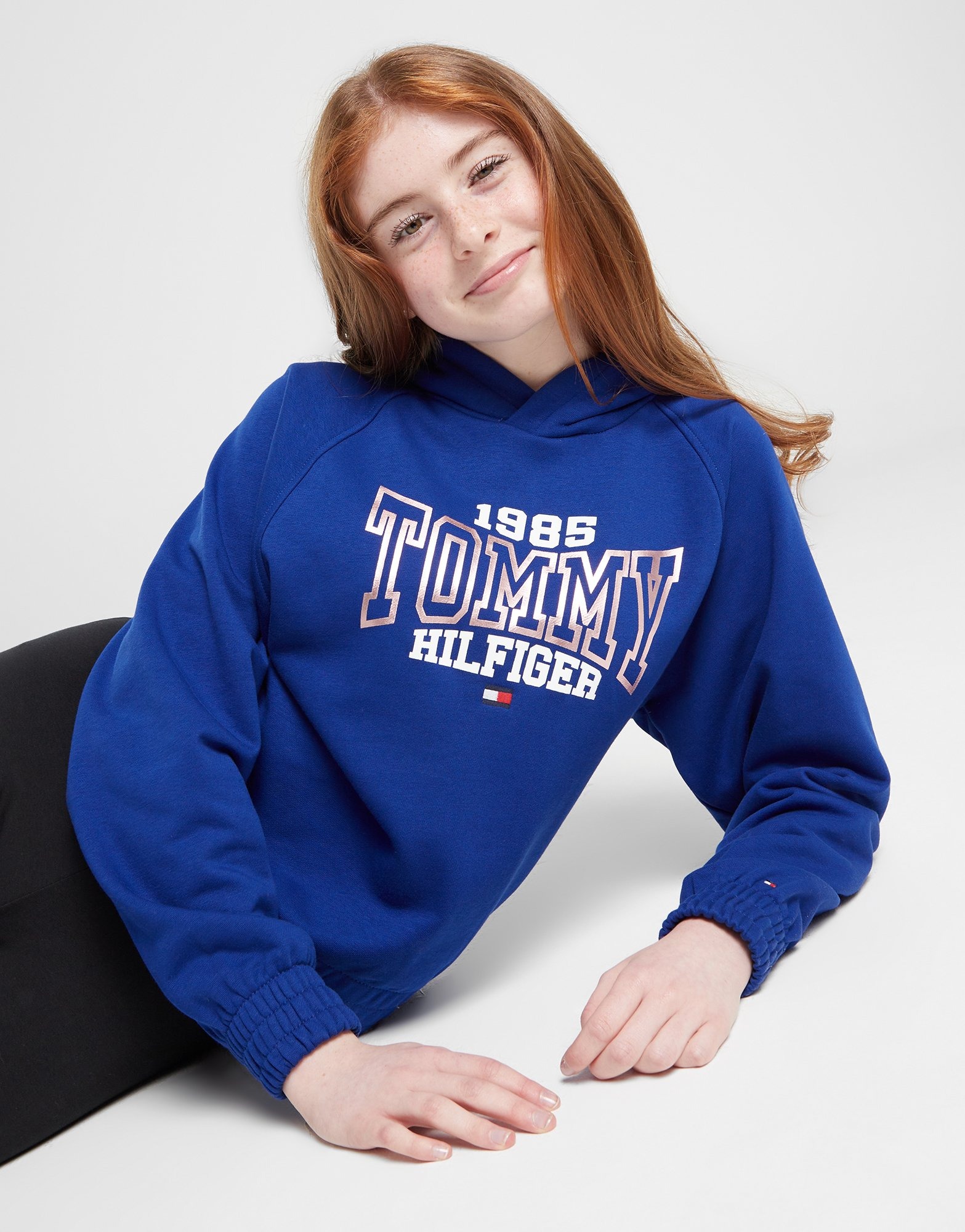 Blue Tommy Hilfiger Girls Varsity 1985 Hoodie Junior JD Sports NZ