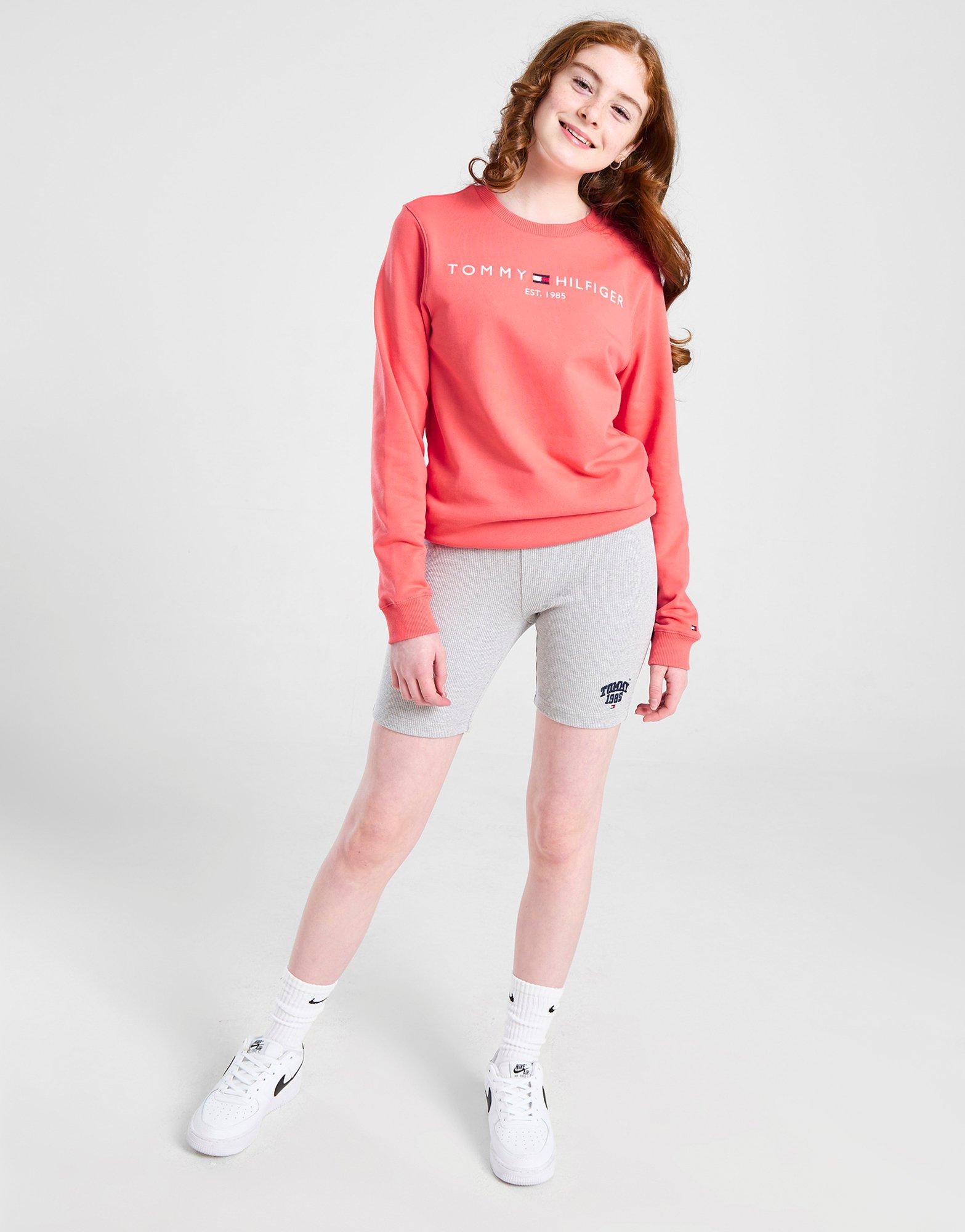 Orange Tommy Hilfiger Girls' Essential Logo Crew Sweatshirt Junior - JD  Sports Global