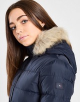 Tommy Hilfiger Girls' Essential Down Fur Hooded Jacket Junior