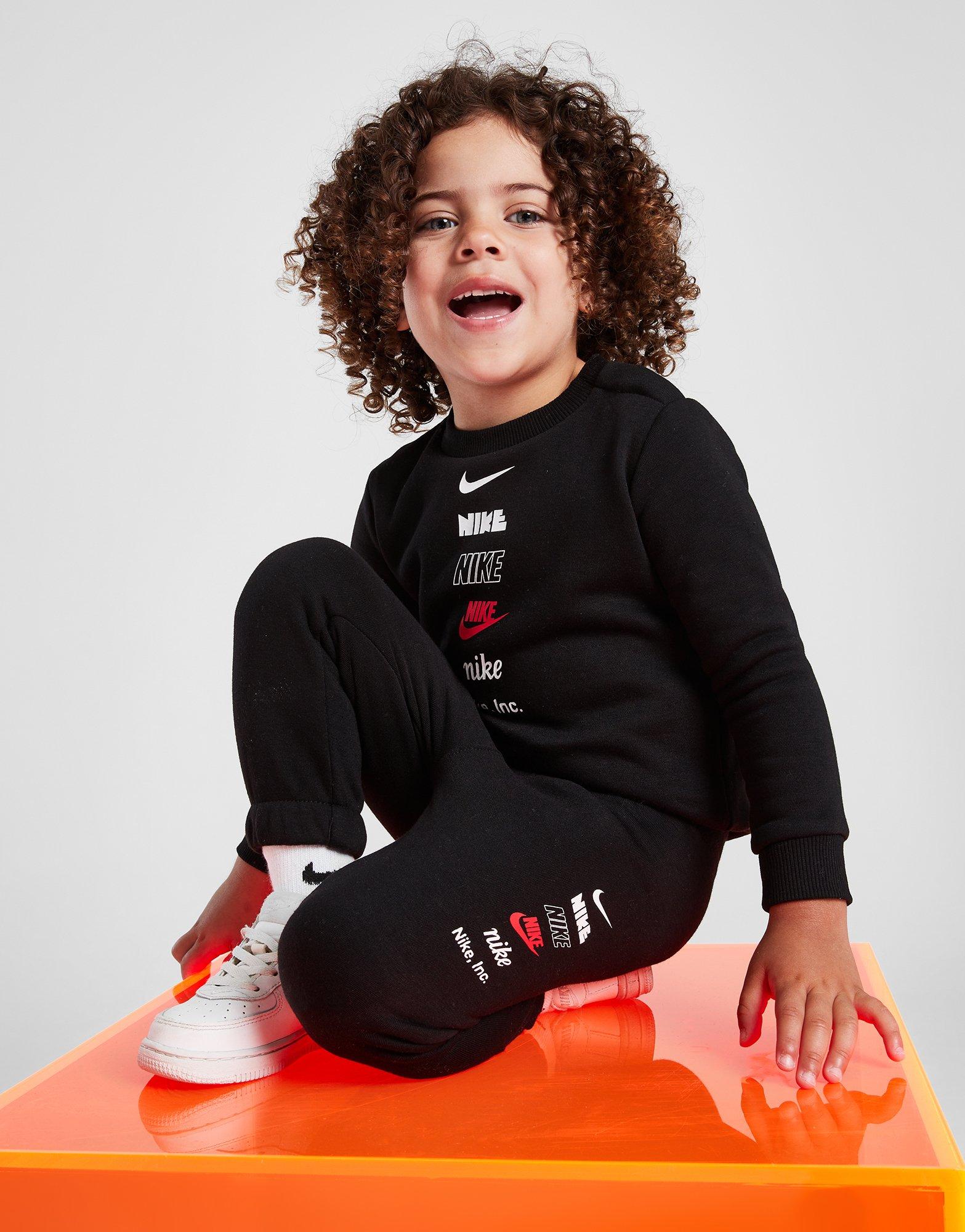 Black Nike Multi Logo Sweatshirt/Joggers Set Infant