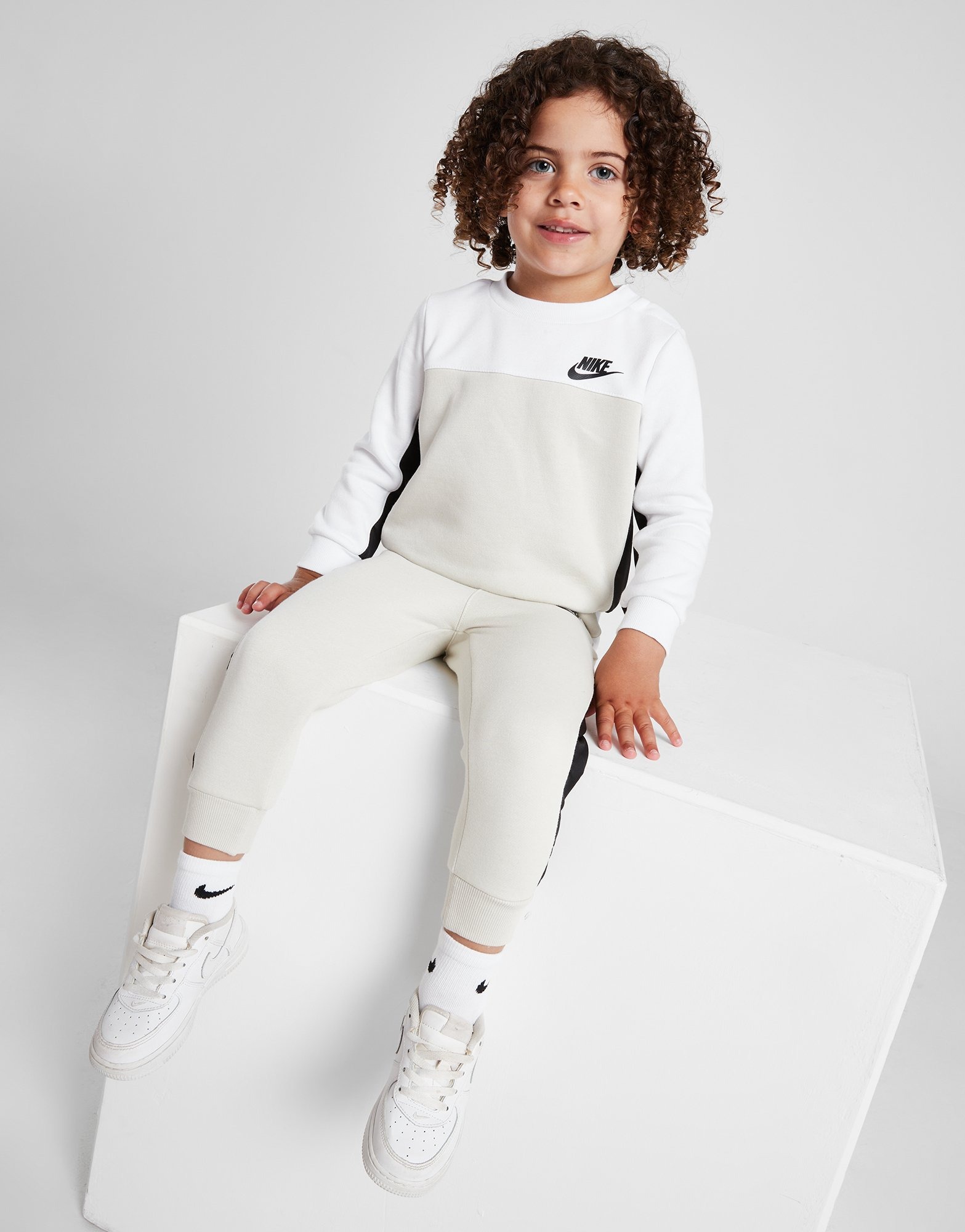 White Nike Colour Block Woven Tracksuit Infant | JD Sports UK