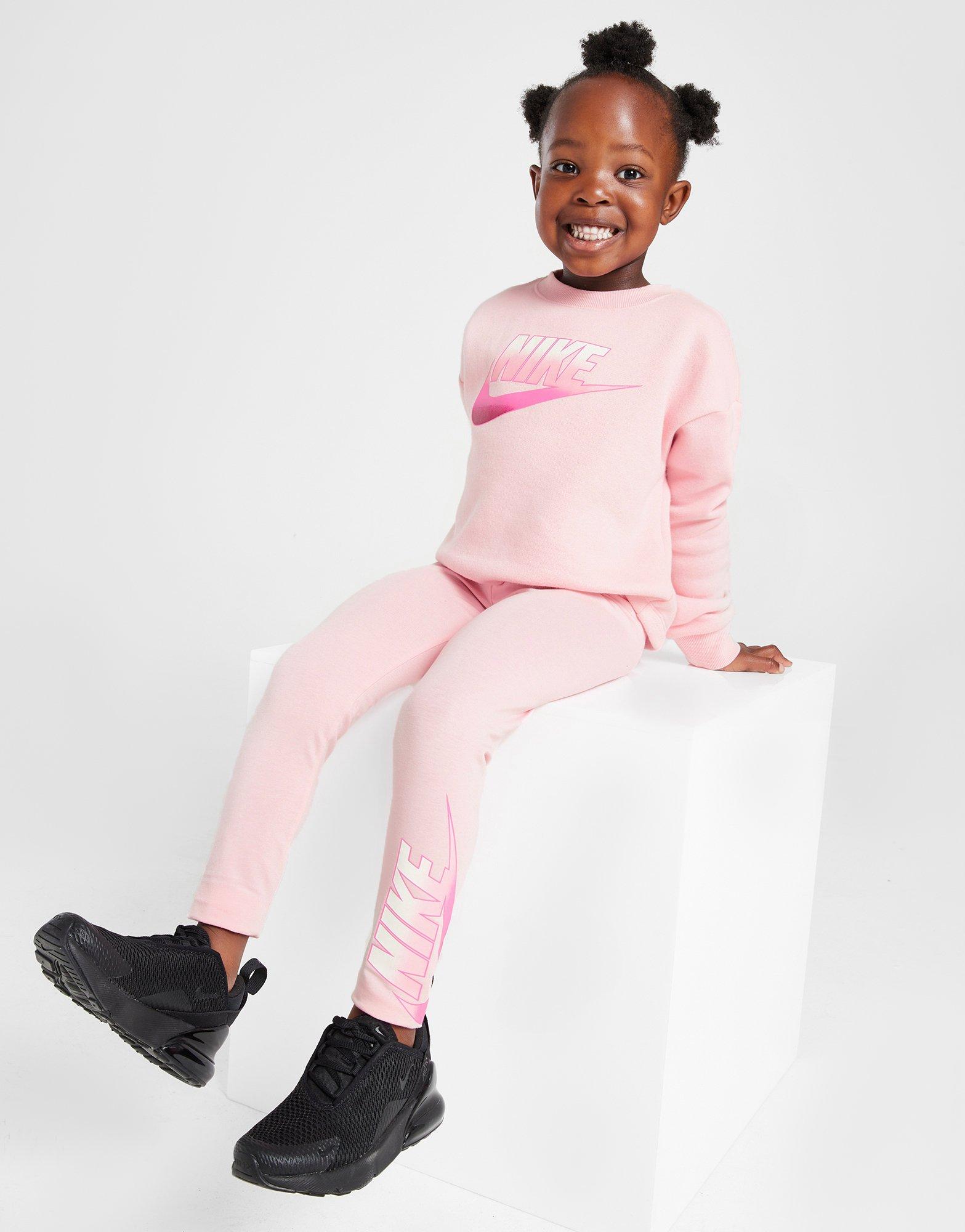 Pink Nike Girls' Fade Logo Sweatshirt/Leggings Set Children | JD