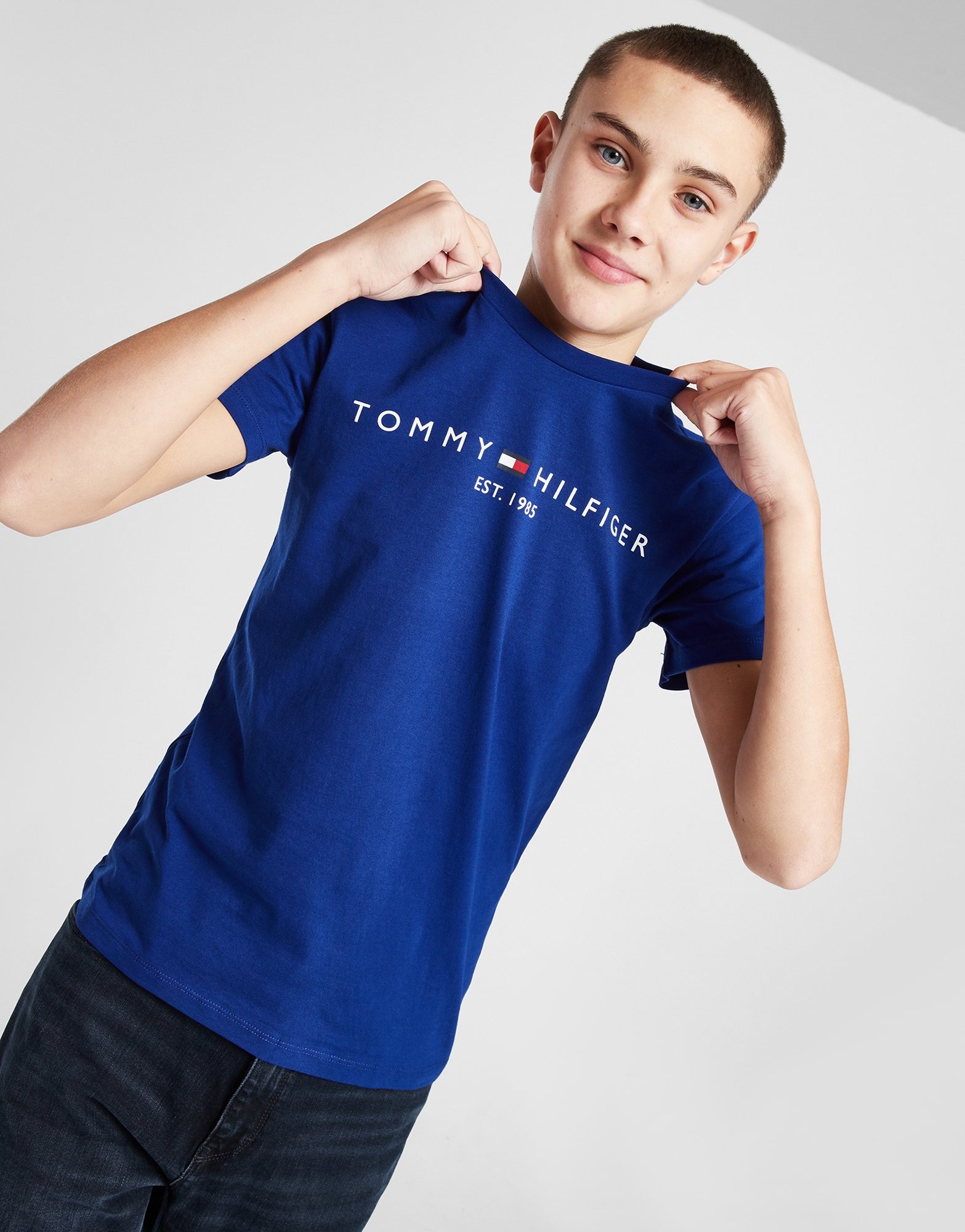 fejl lejlighed Aggressiv Blå Tommy Hilfiger Essential T-Shirt Junior - JD Sports Danmark
