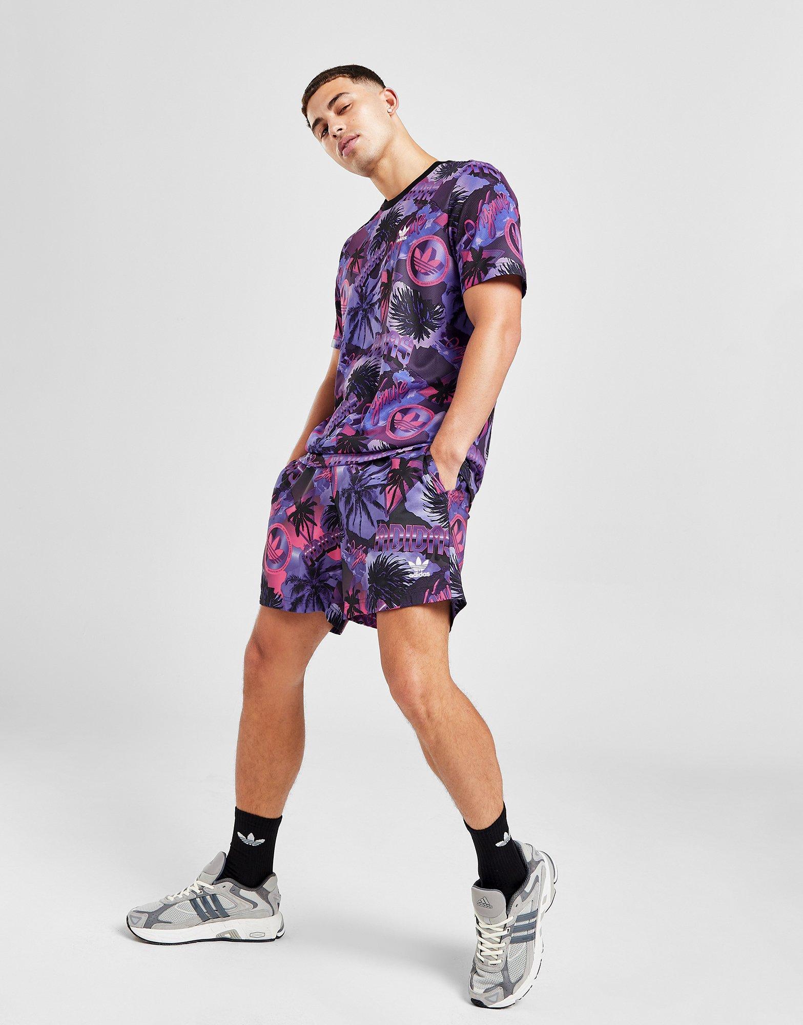 adidas Originals Summer Sticker All Over Print Swim Shorts Herren