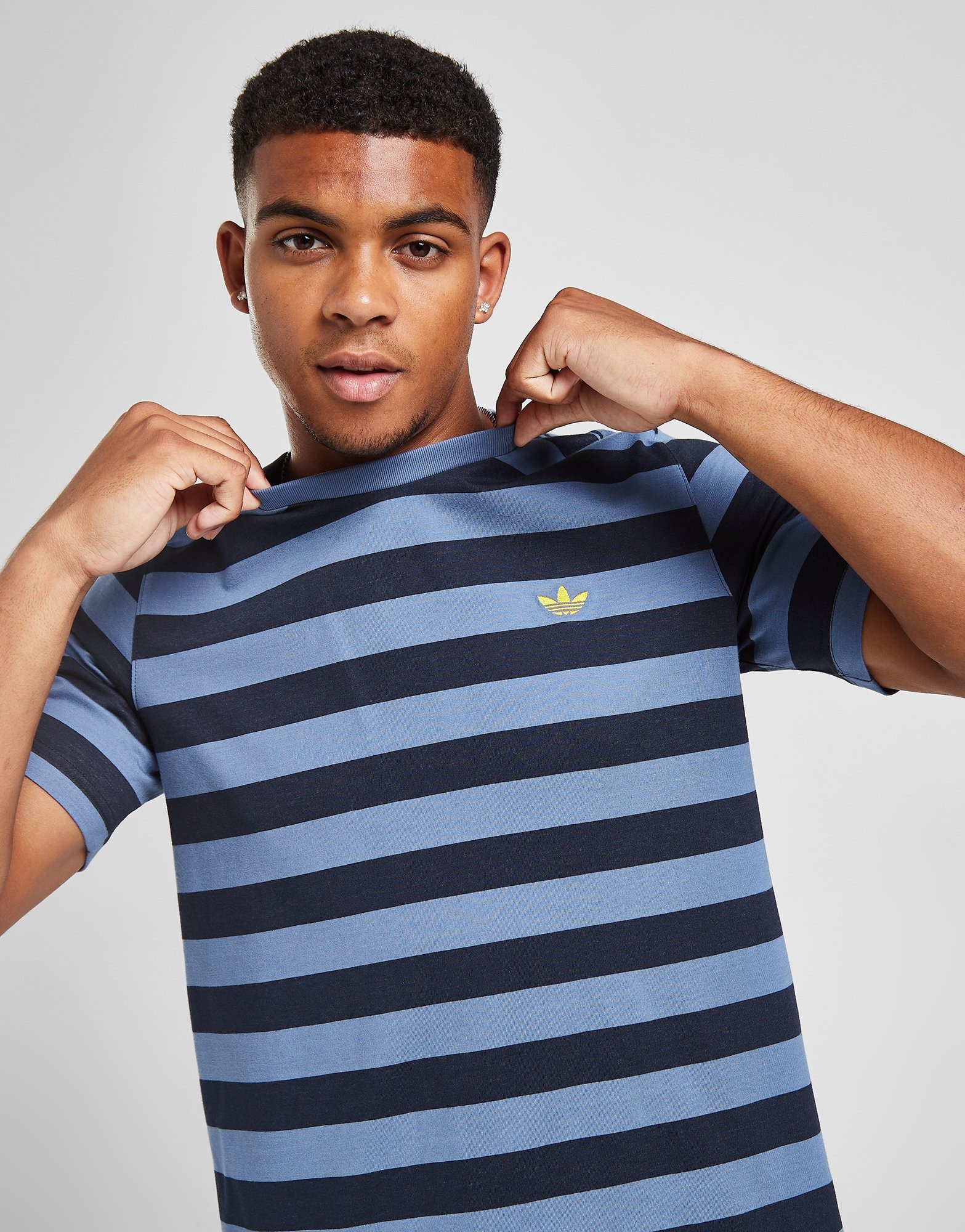 Blue adidas Striped TShirt JD Sports