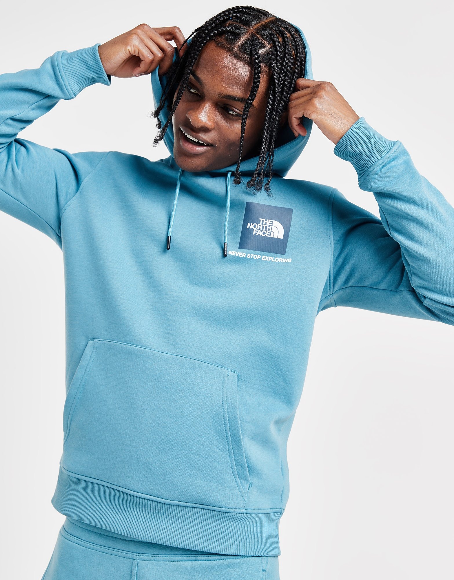 Blue The North Face Fine Box Hoodie | JD Sports UK