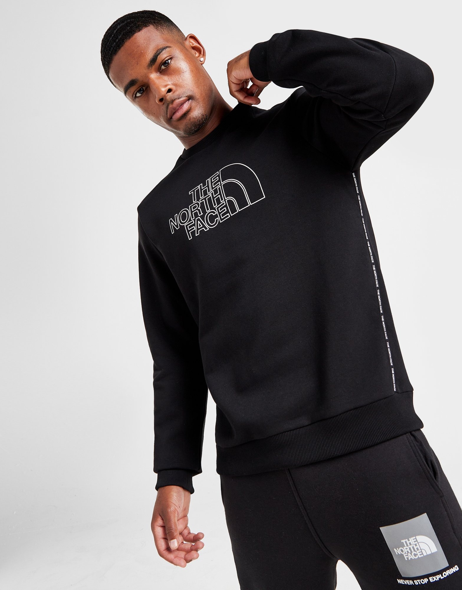 Black The North Face Tape Crew Sweatshirt JD Sports Malaysia