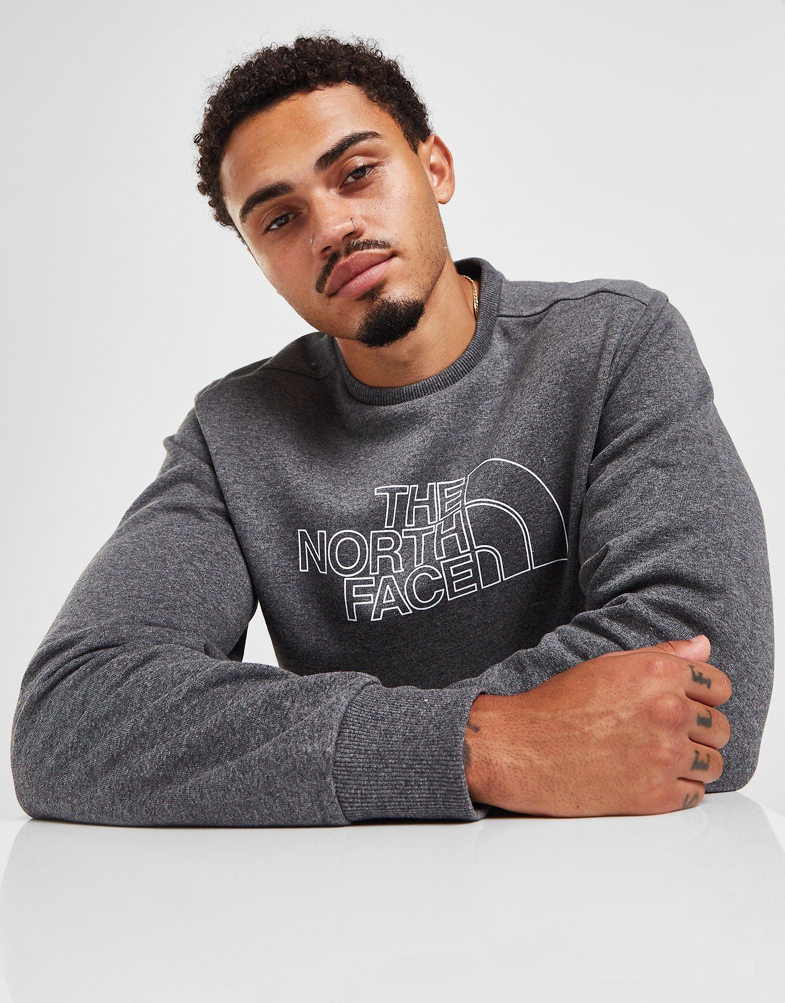 Gray north outlet face sweatshirt