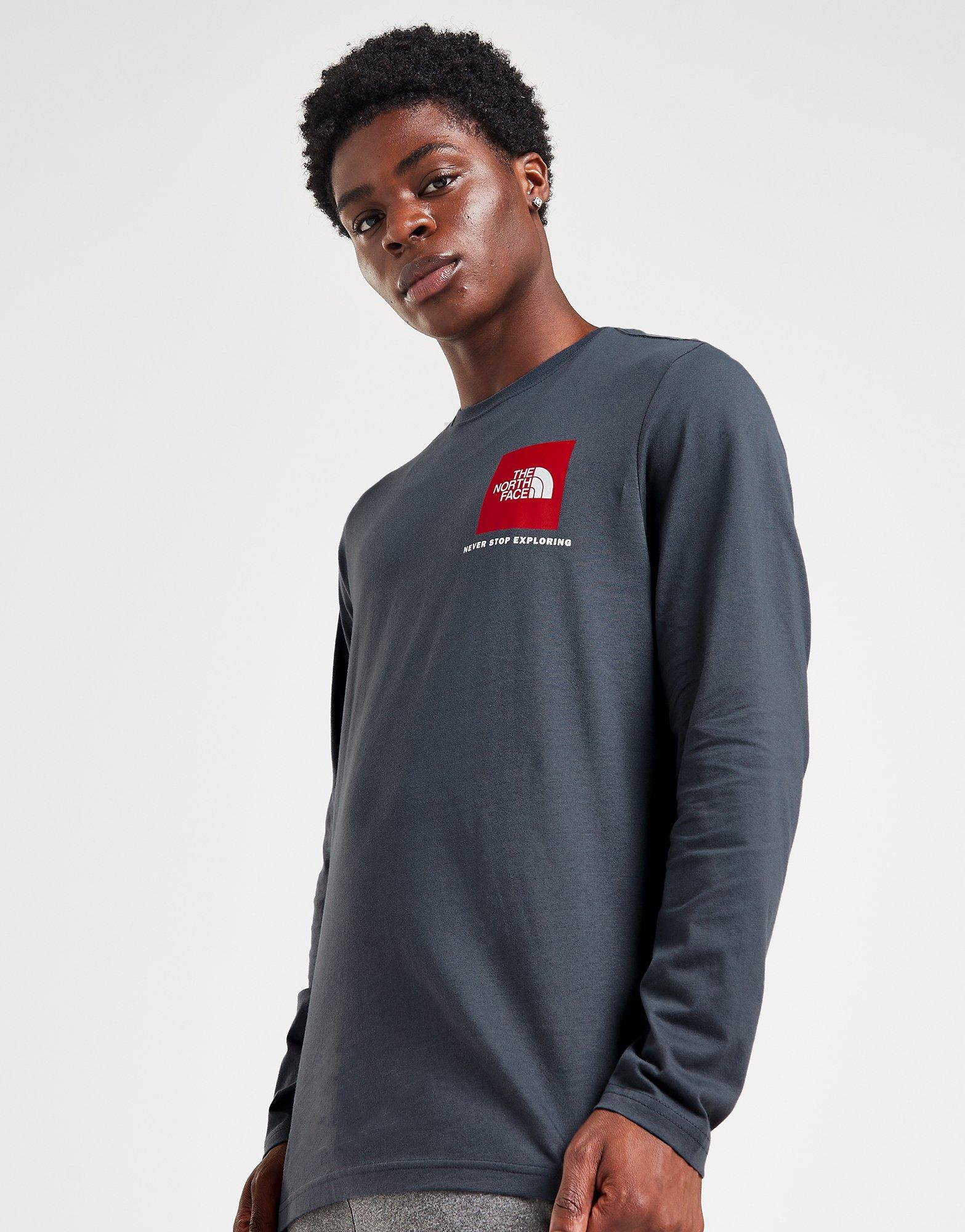 Grey The North Face Fine Box Long Sleeve T Shirt JD Sports Ireland