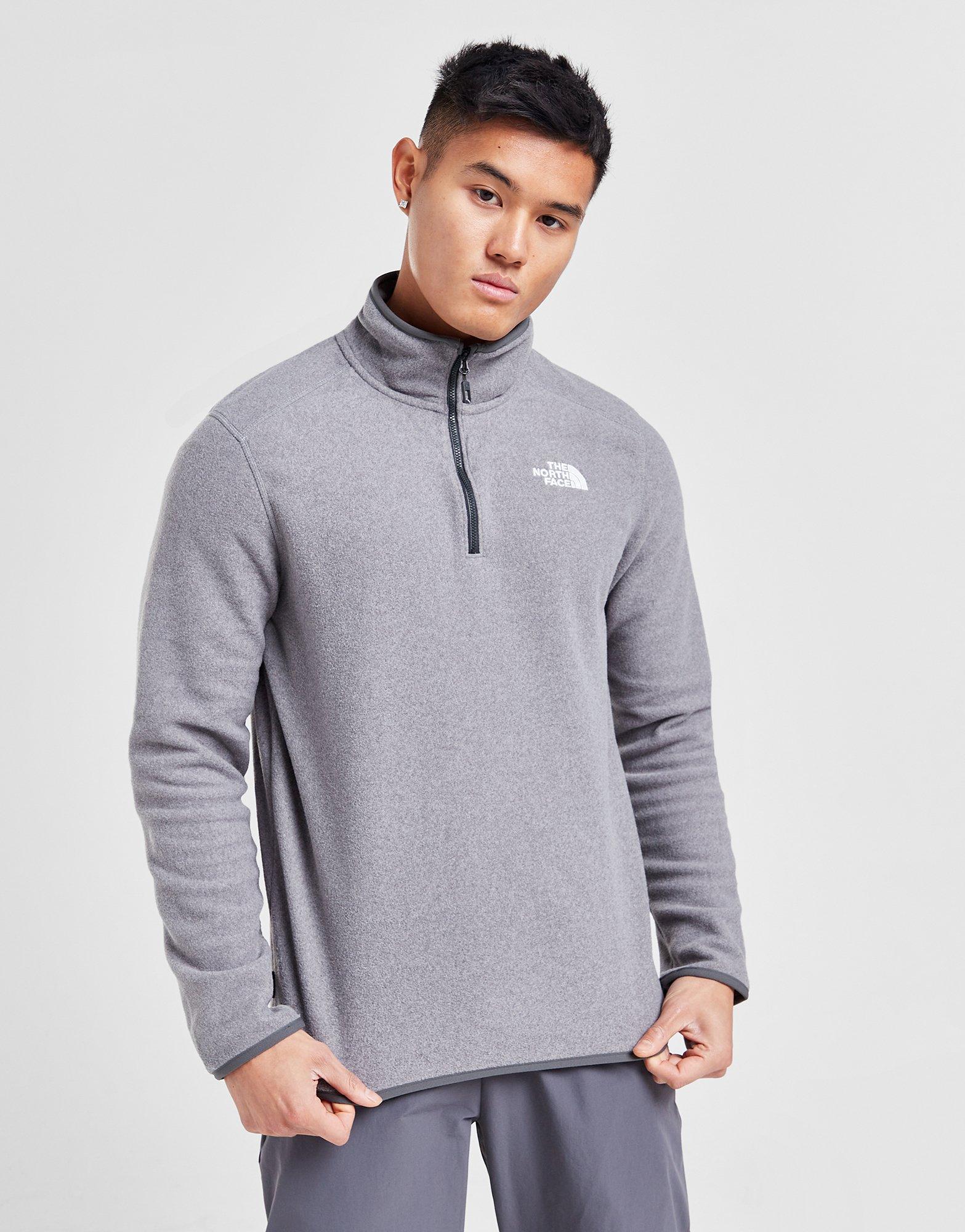 White The North Face Glacier 1/2 Zip Fleece Top - JD Sports NZ