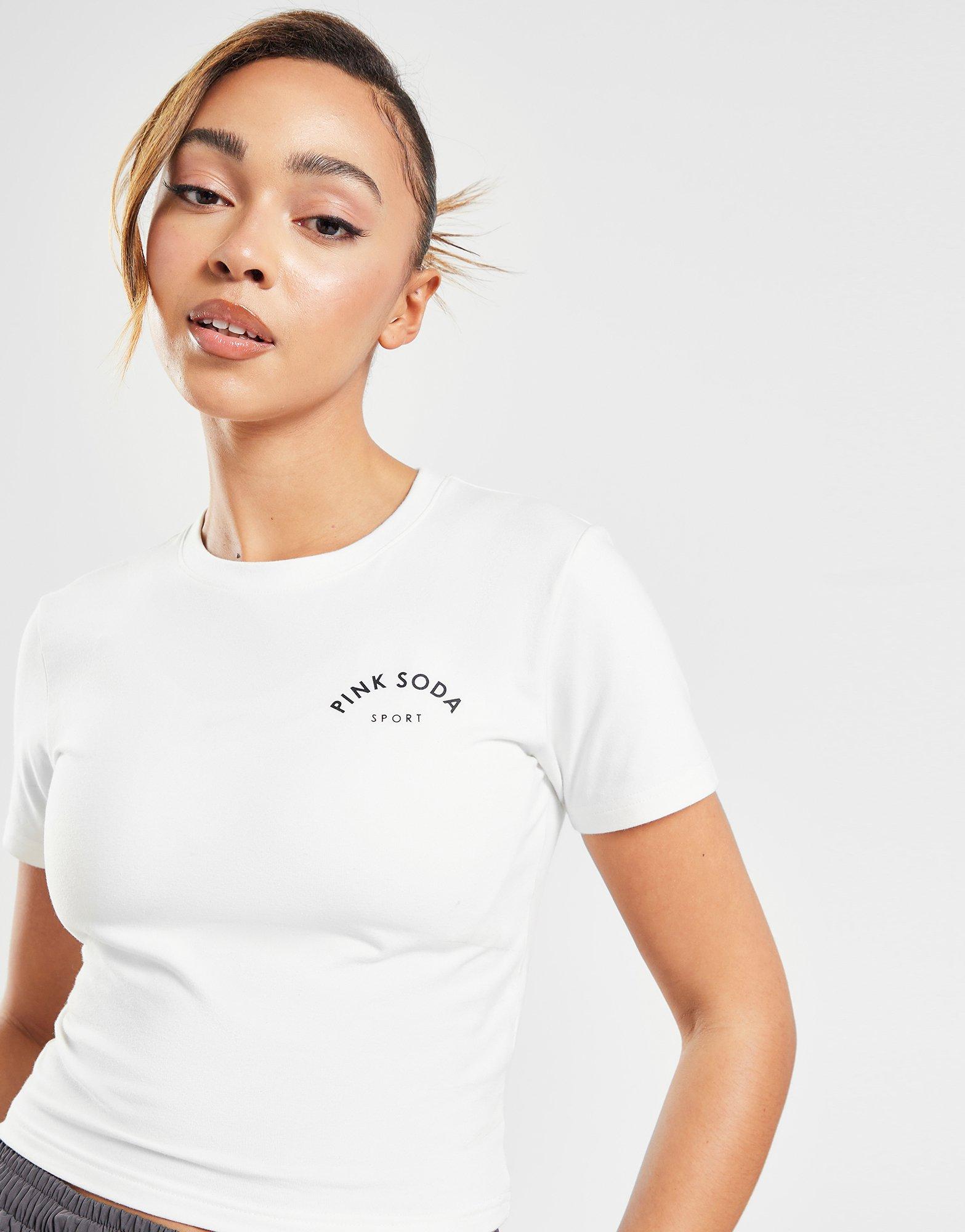 White Pink Soda Sport Aura Slim T-Shirt | JD Sports UK