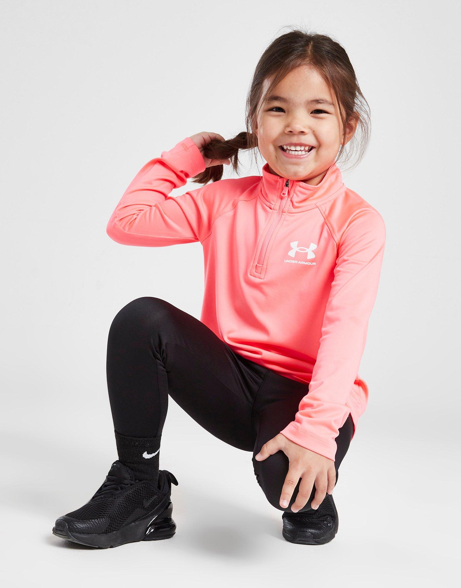 Pink Under Armour Girls' Tech 1/4 Zip Tracksuit Children