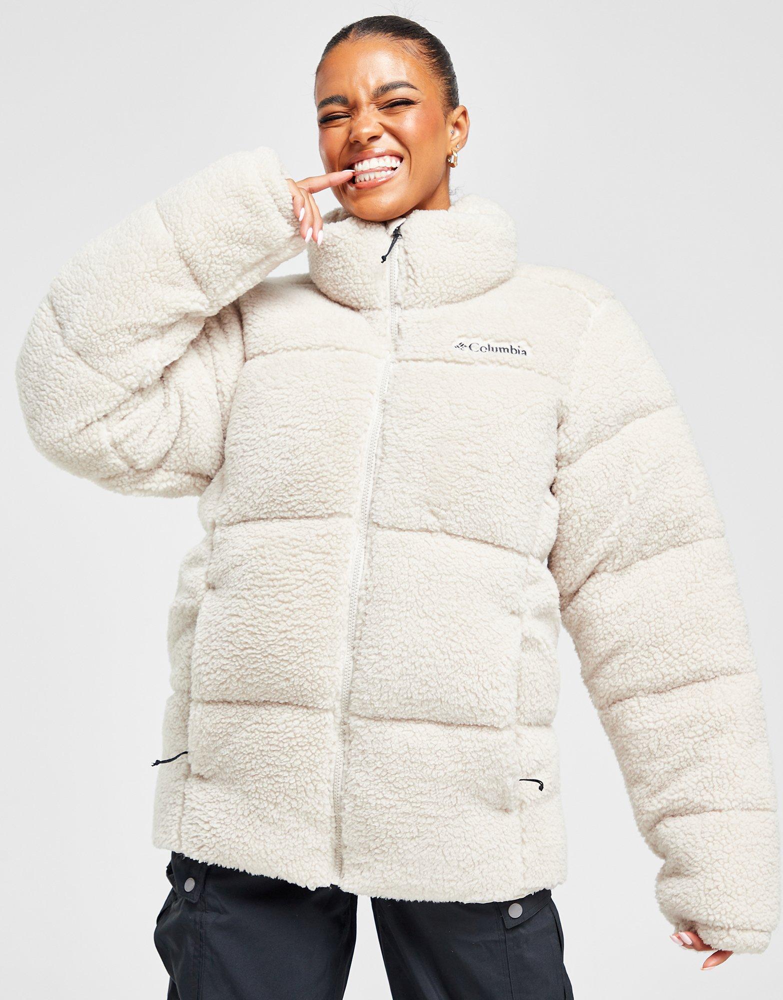 Columbia white puffer jacket on sale