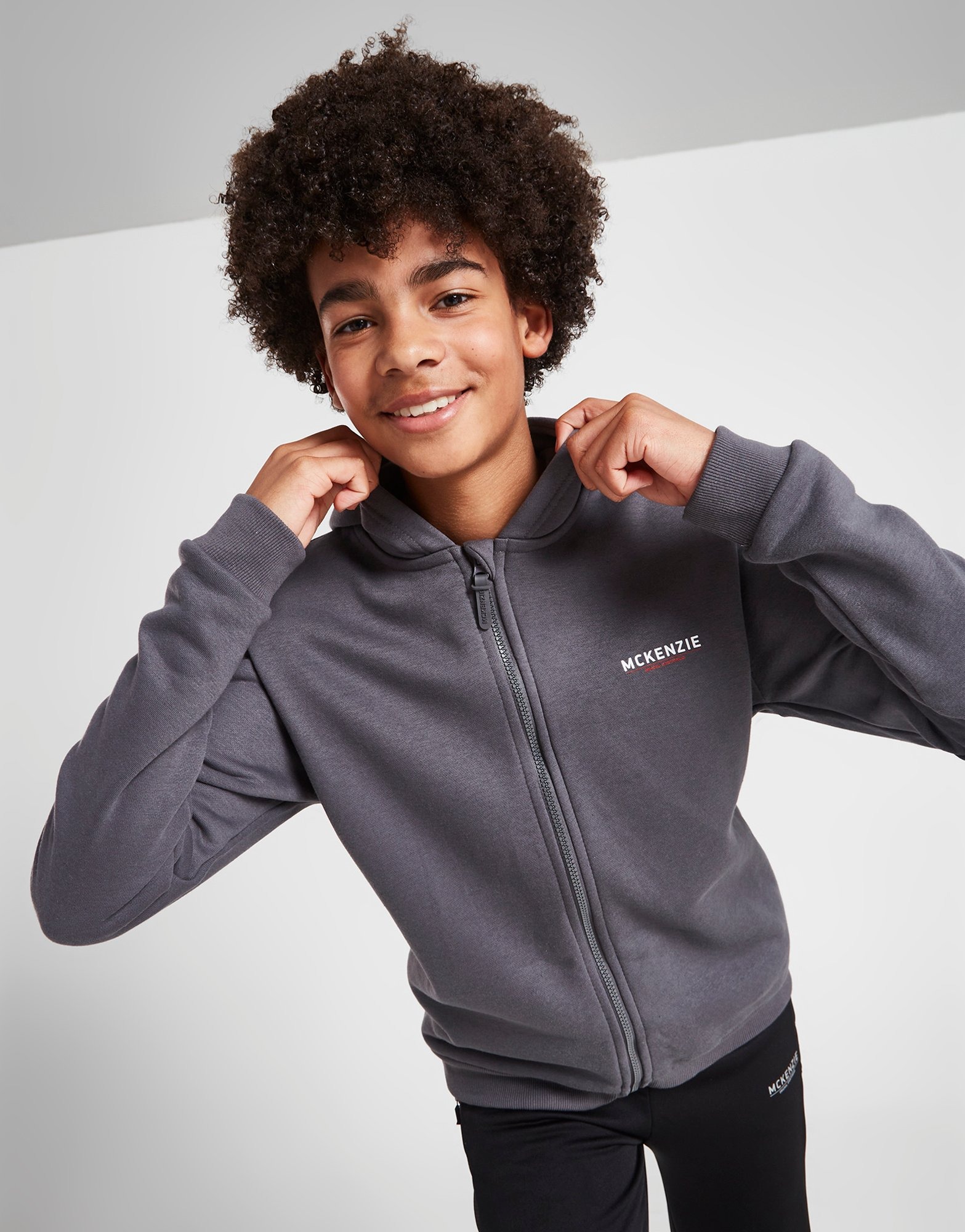 Grey McKenzie Essential Zip Through Hoodie Junior | JD Sports UK