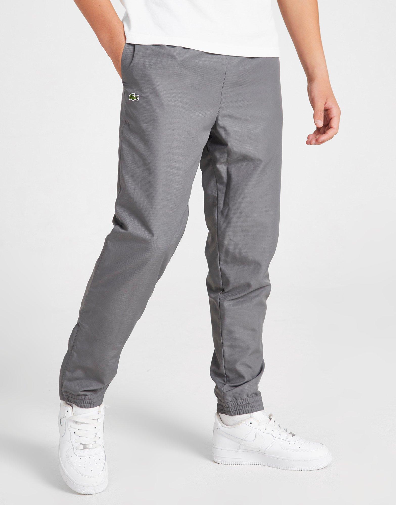 Grey Lacoste Woven Track Pants Junior