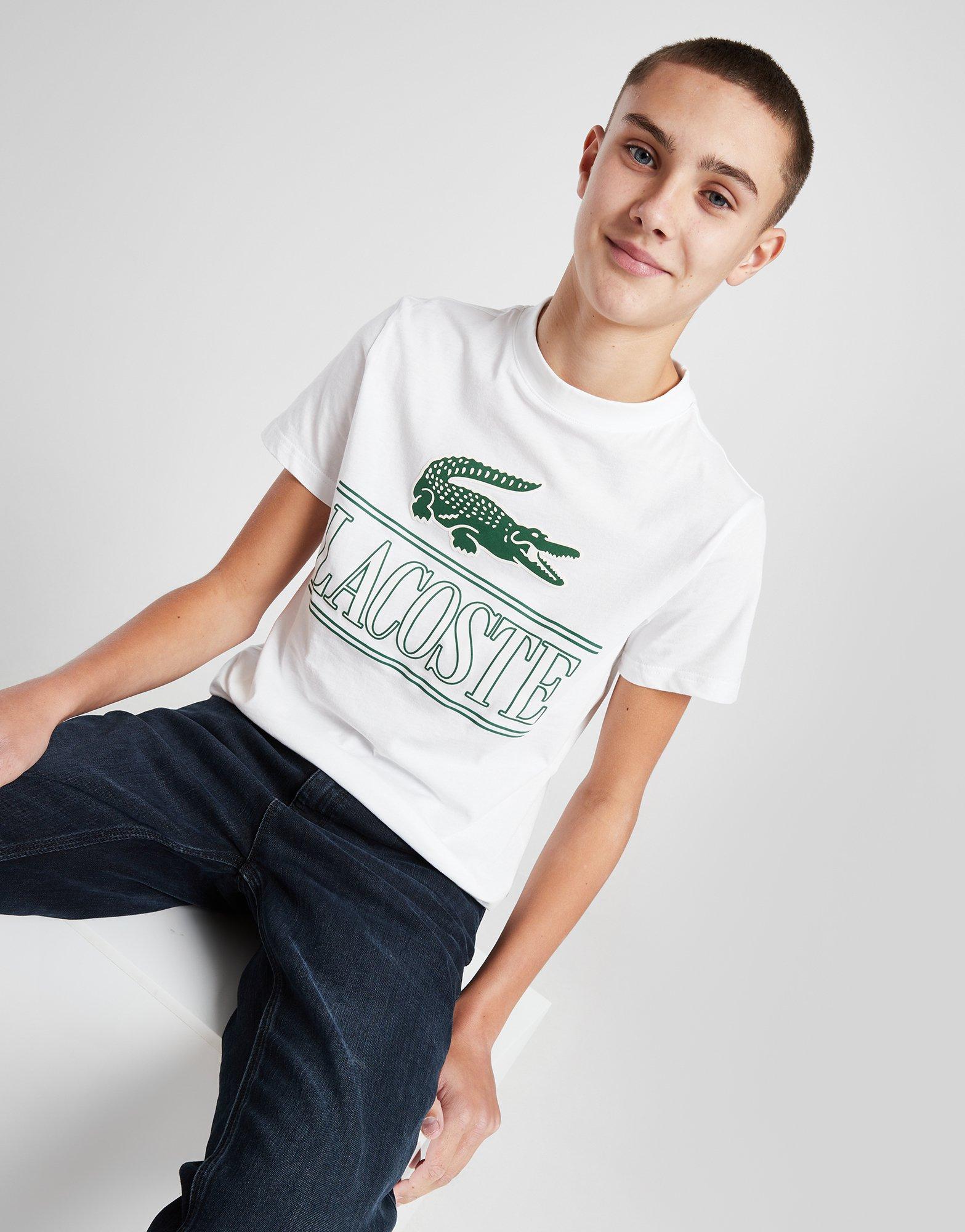 Tee shirt lacoste gros logo sale