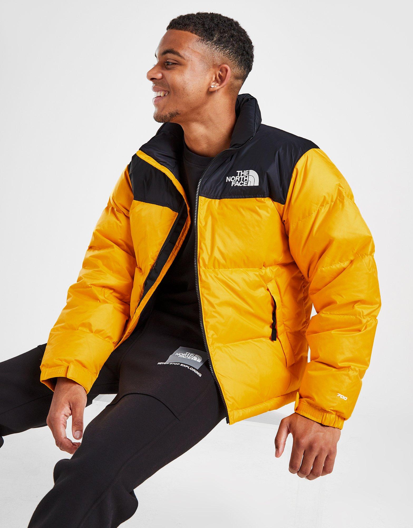 North face on sale yellow nuptse