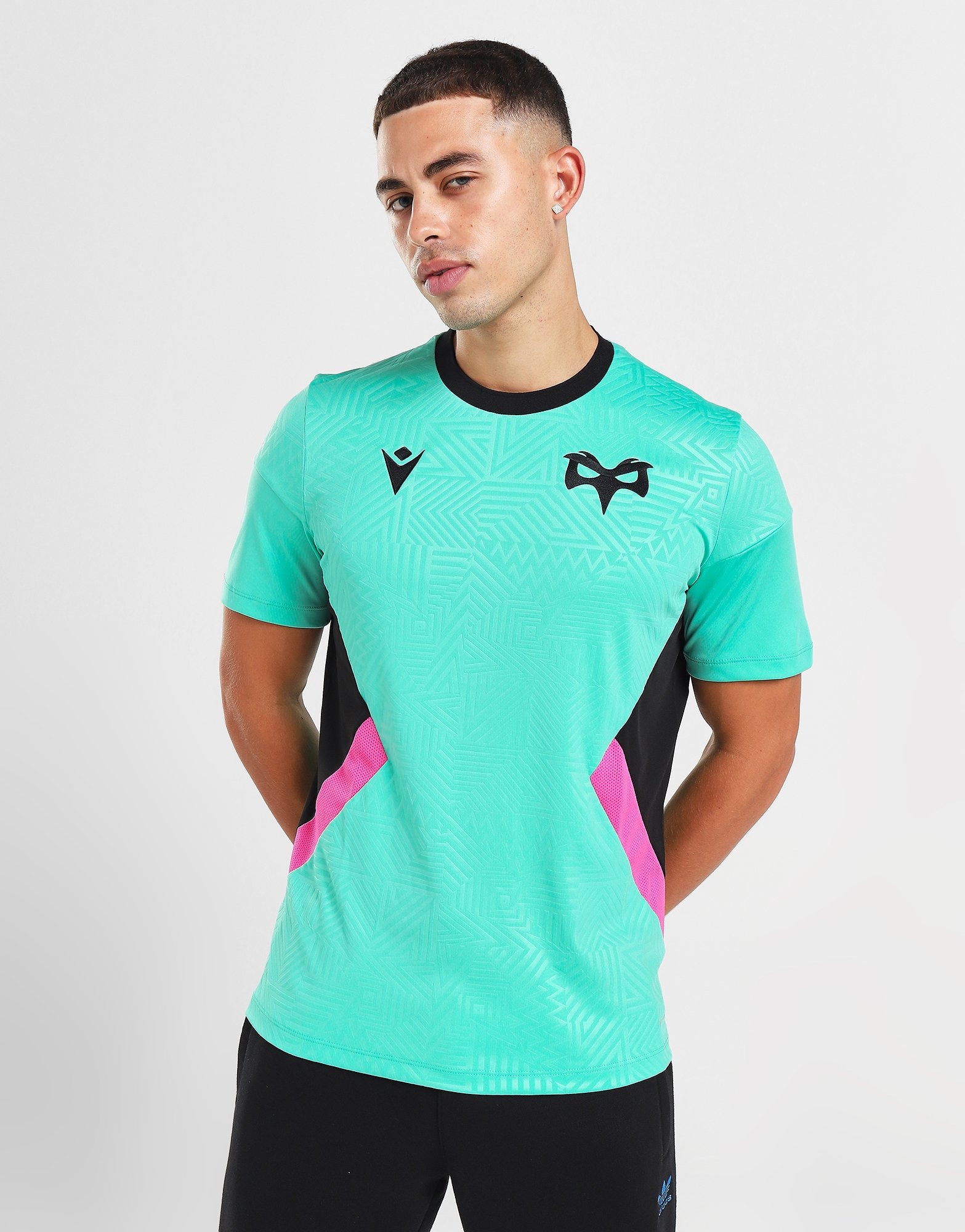 Blue Macron Ospreys Rugby 2023/24 Poly Shirt JD Sports UK