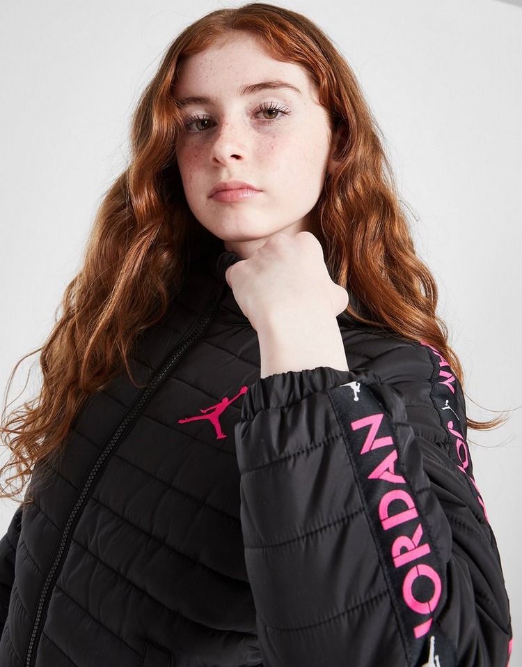 Black Jordan Girls' Tape Padded Jacket Junior | JD Sports UK
