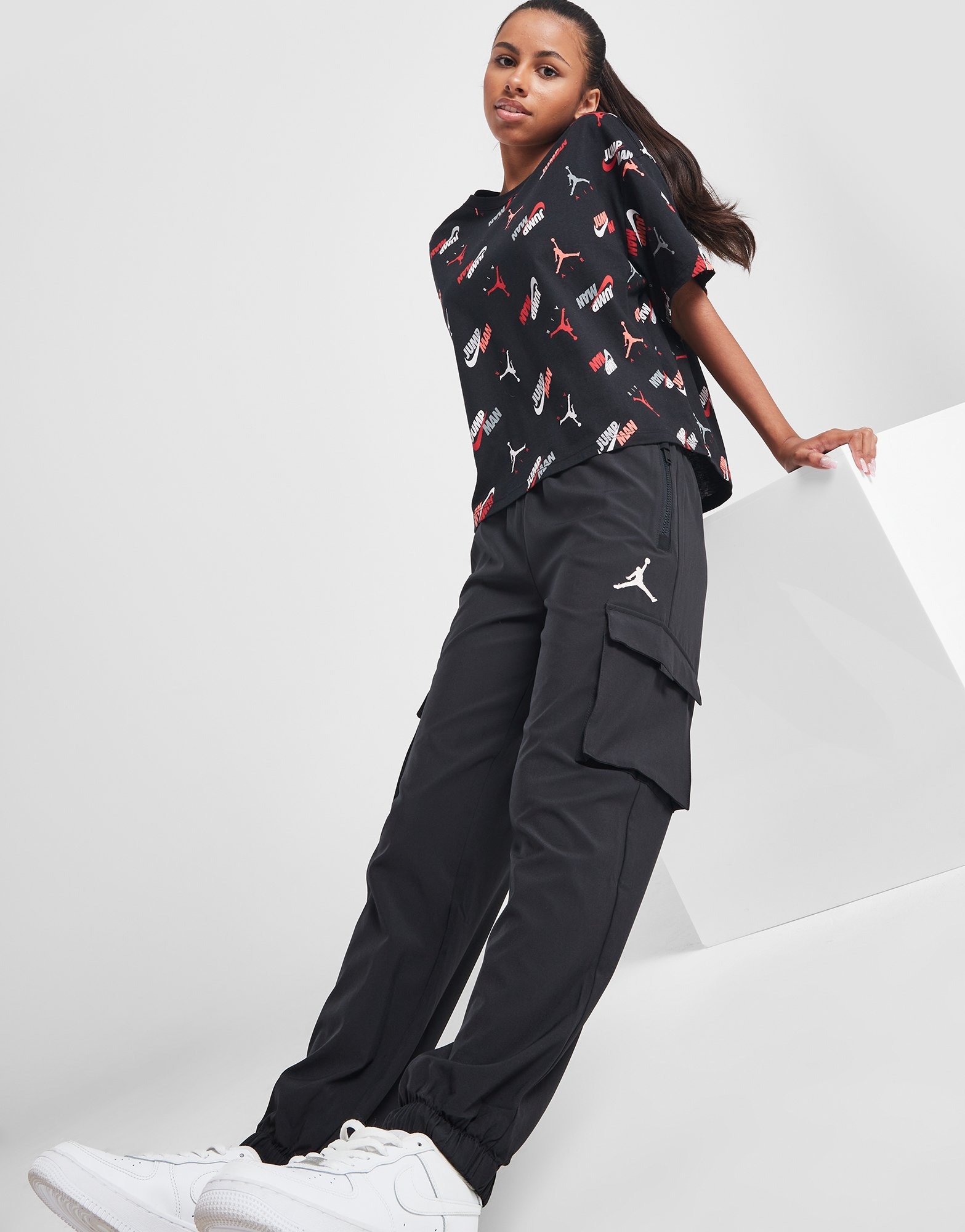 Black Jordan Girls Cargo Pants Junior JD Sports Global