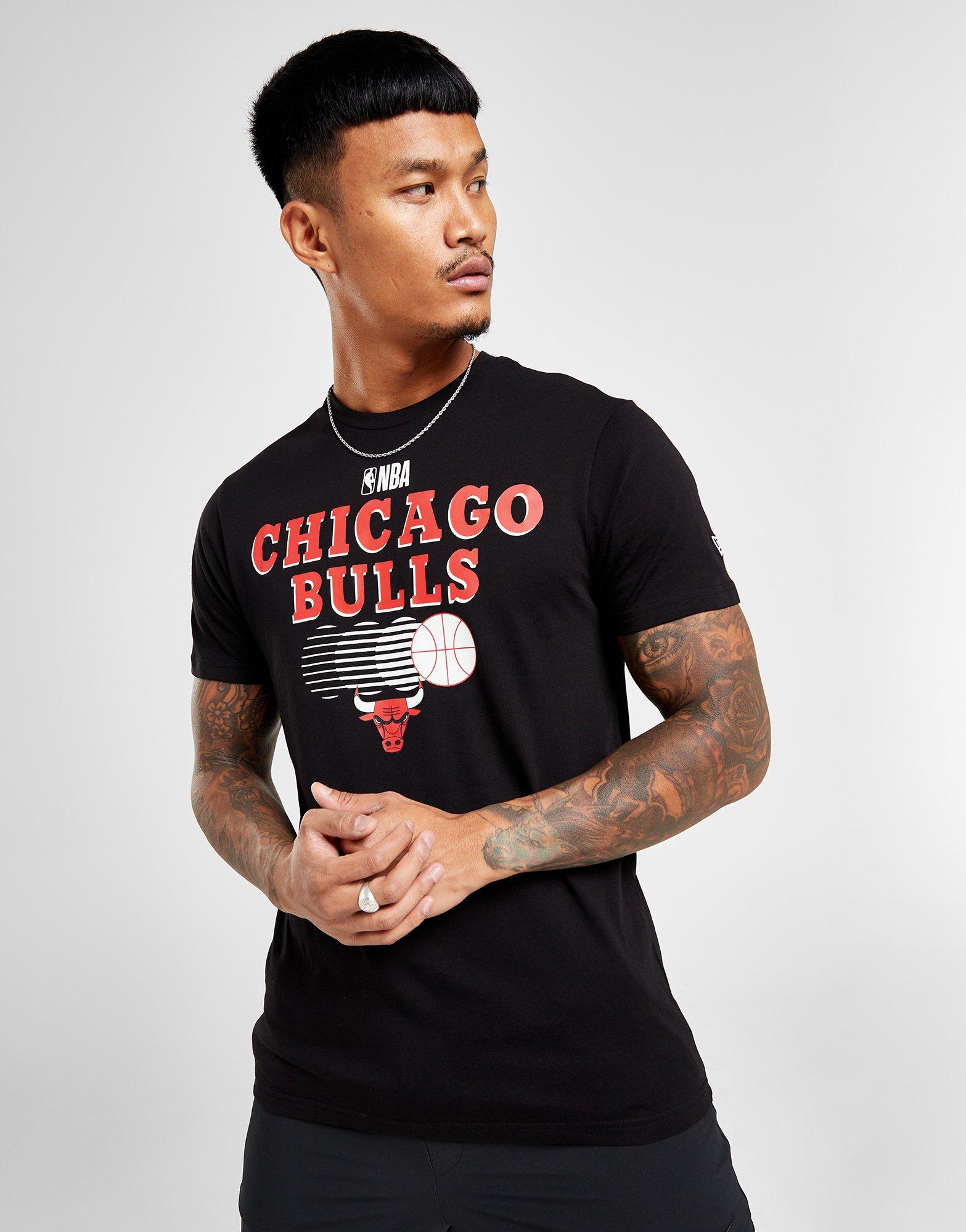 Black New Era NBA Chicago Bulls Graphic T-Shirt