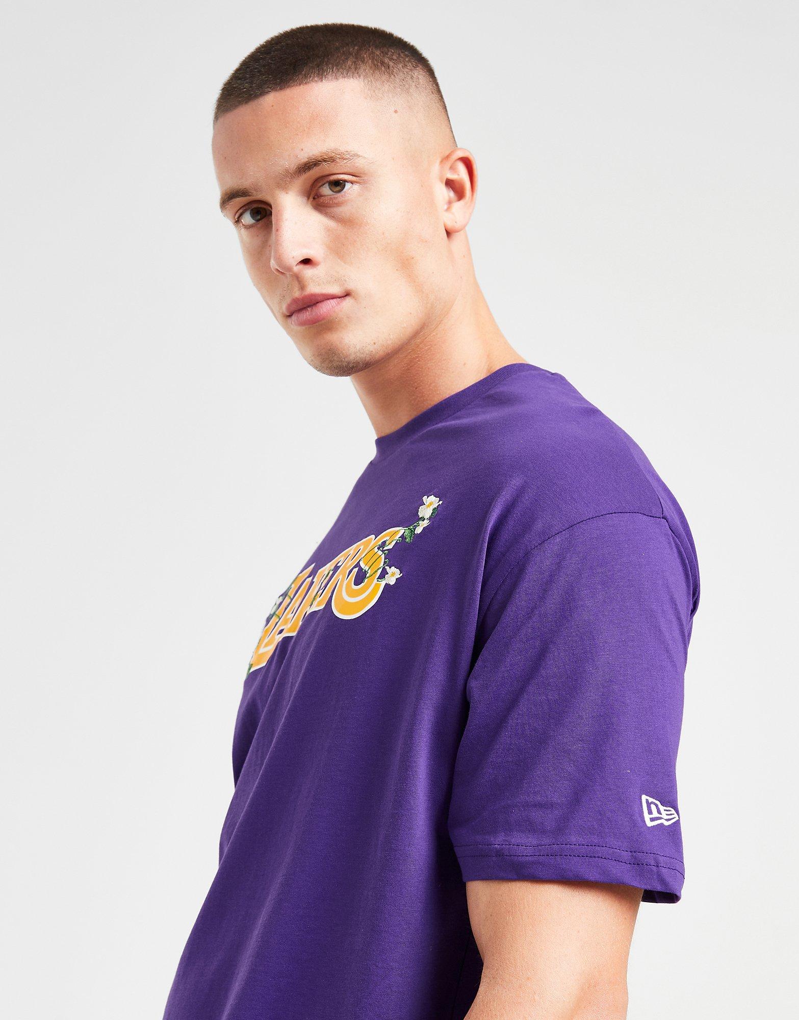 NBA LA LAKERS FLORAL GRAPHIC OVERSIZED T-SHIRT 'PURPLE