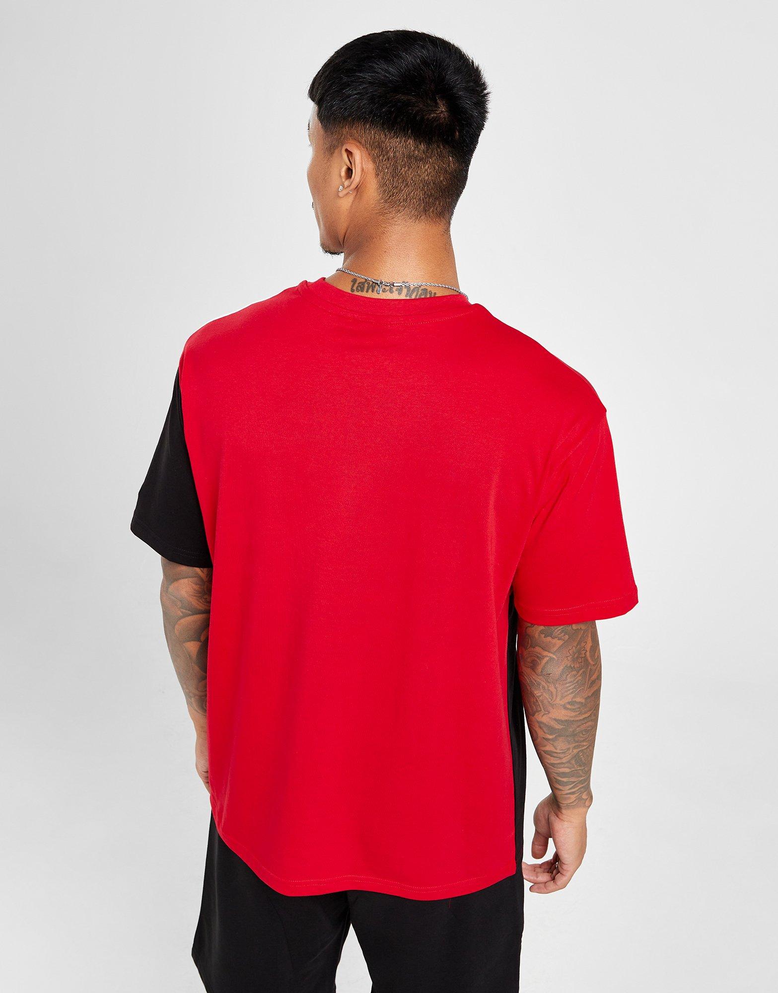 Chicago Bulls NBA Cut And Sew Red Oversized T-Shirt