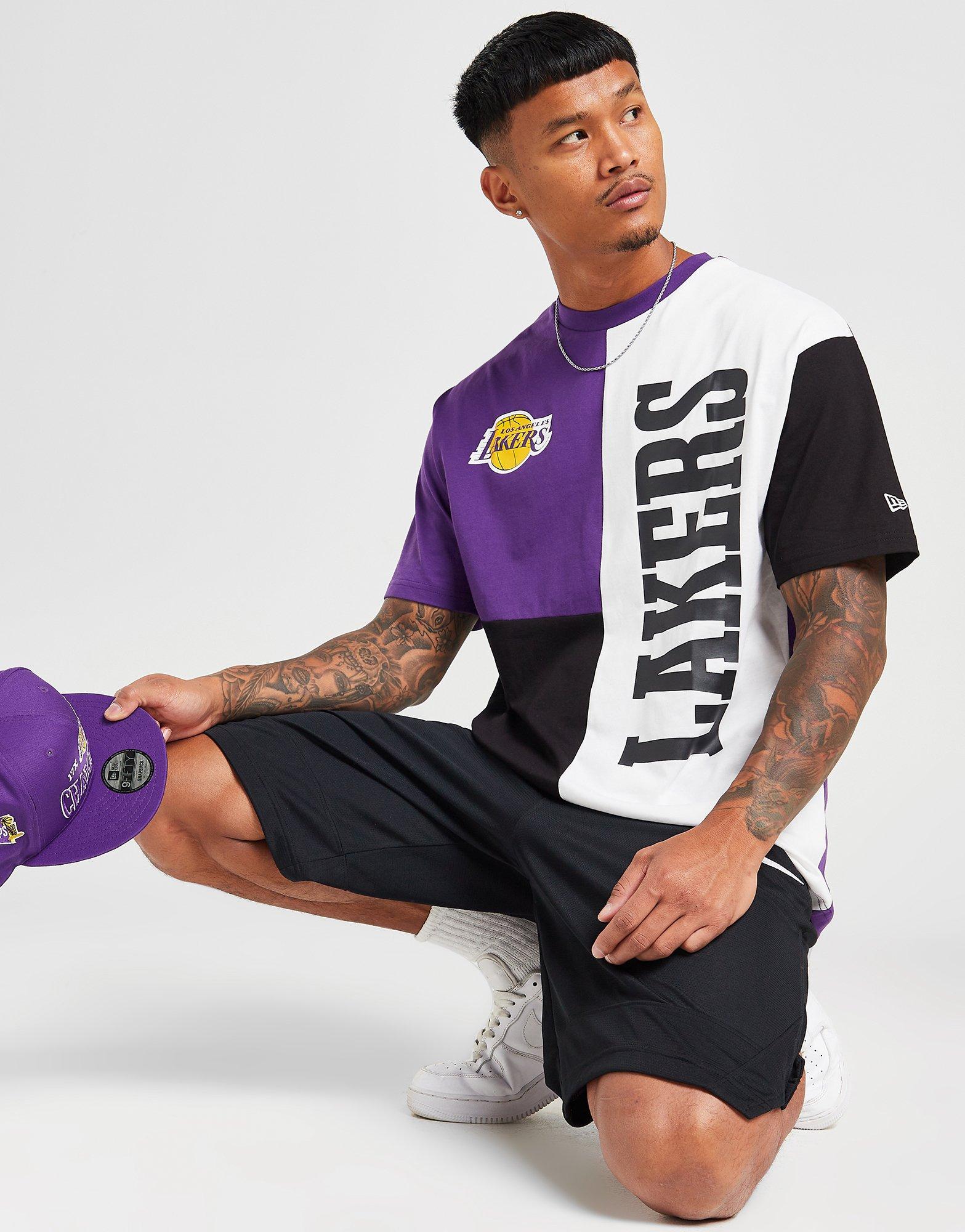 Official New Era NBA Cut And Sew LA Lakers Oversized T-Shirt