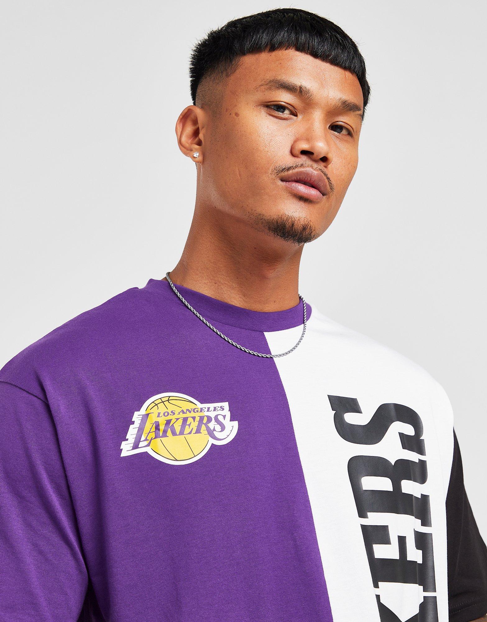 LA Lakers NBA Cut And Sew Purple Oversized T-Shirt