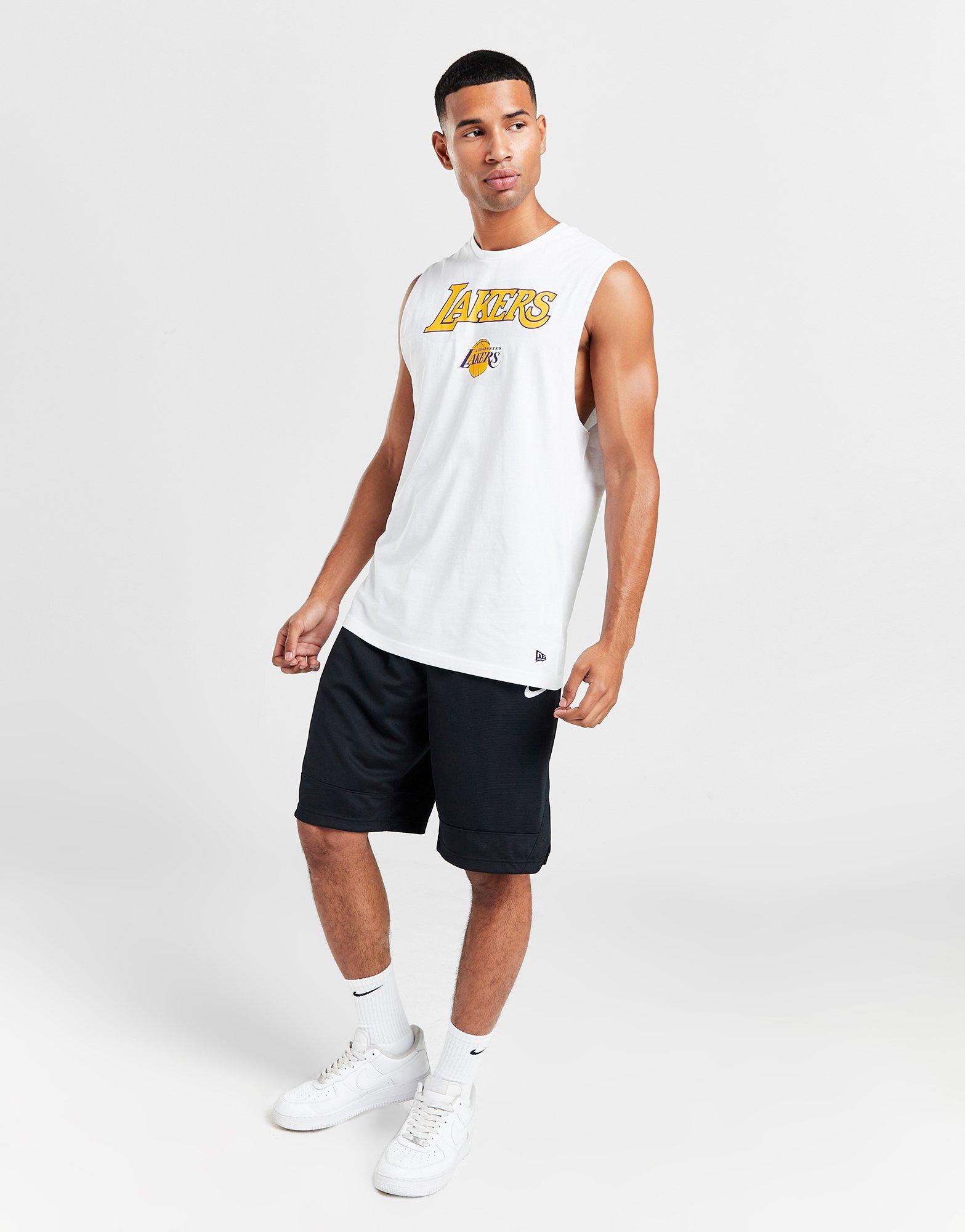 New Era NBA LA Lakers vest with large logo in white