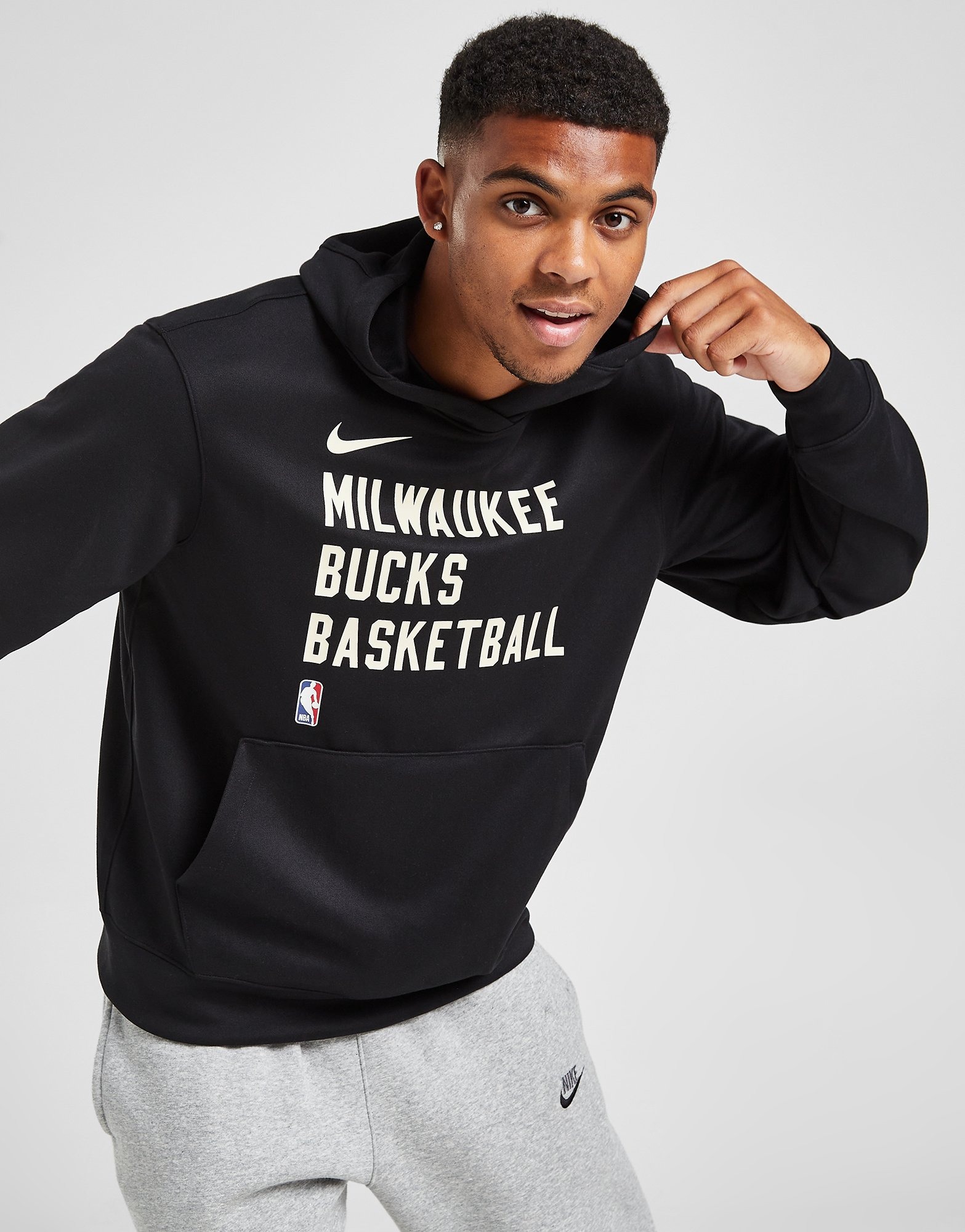 Black Nike NBA Milwaukee Bucks Spotlight Hoodie JD Sports Global