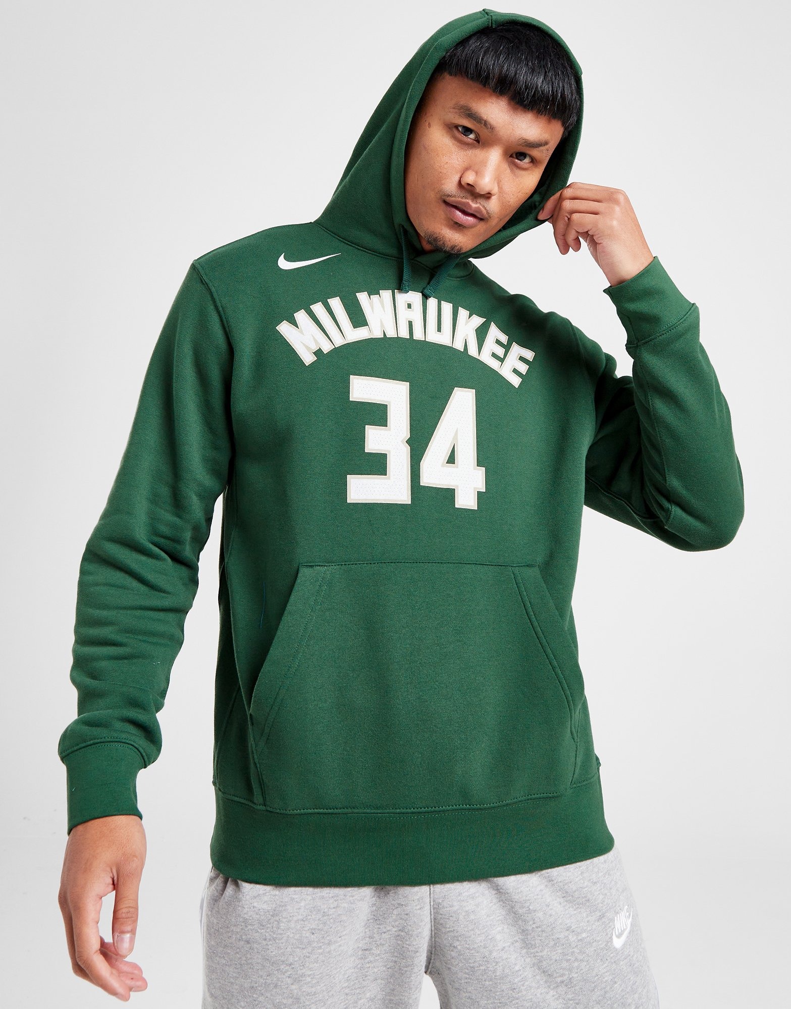 Nike NBA Milwaukee Bucks Antetokounmpo #34 Hoodie - JD Sports Ireland
