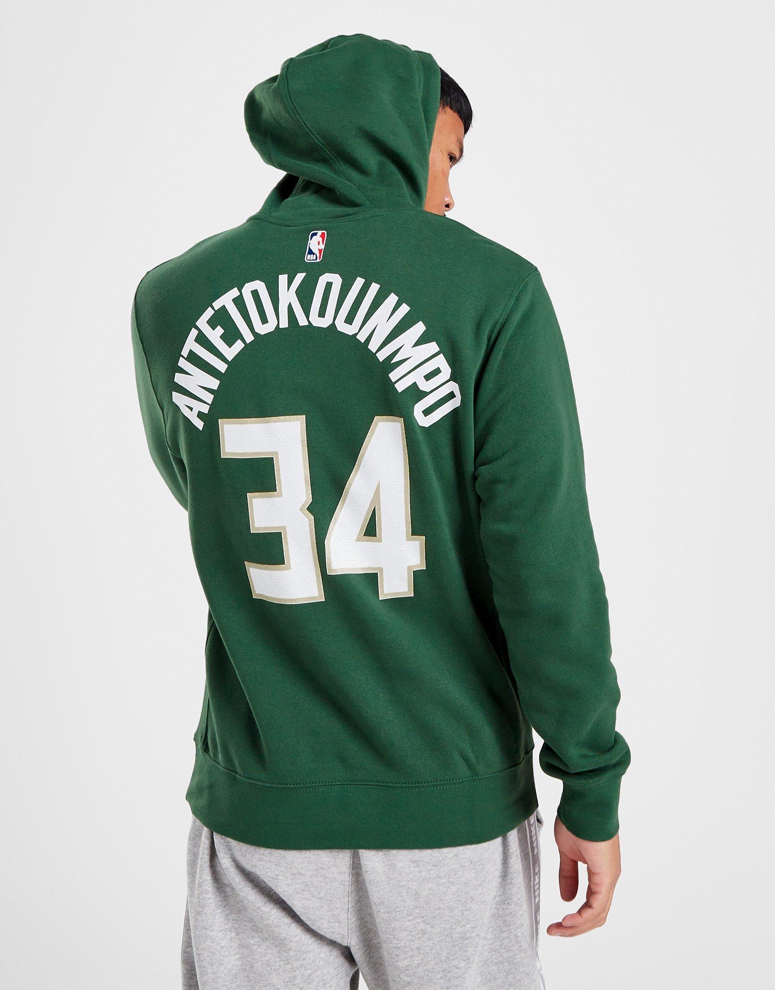 NBA Milwaukee Bucks Hoodie #34 Giannis Antetokounmpo Nike Men's Sweatshirt  