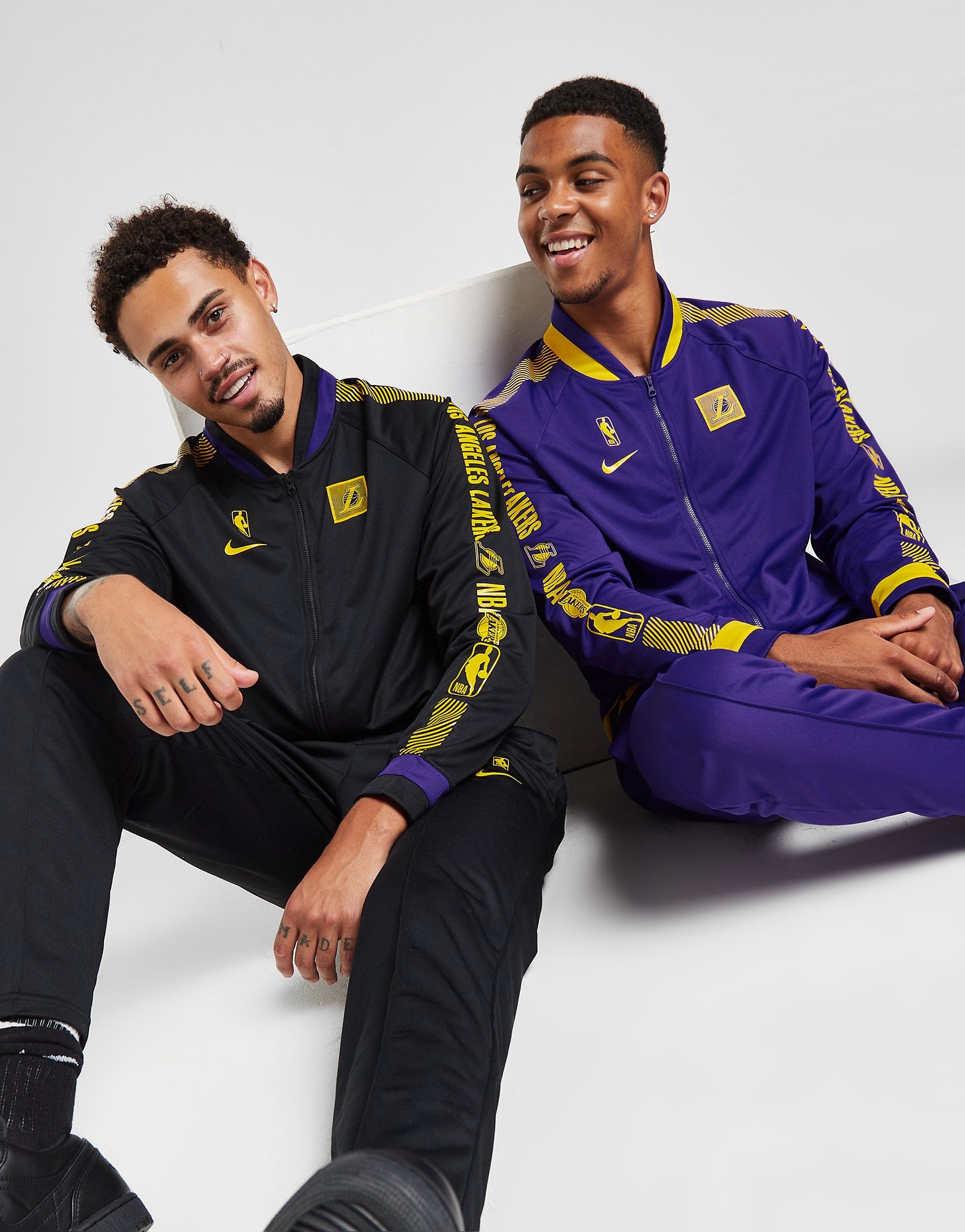 Nike Basketball LA Lakers NBA tracksuit in yellow/black
