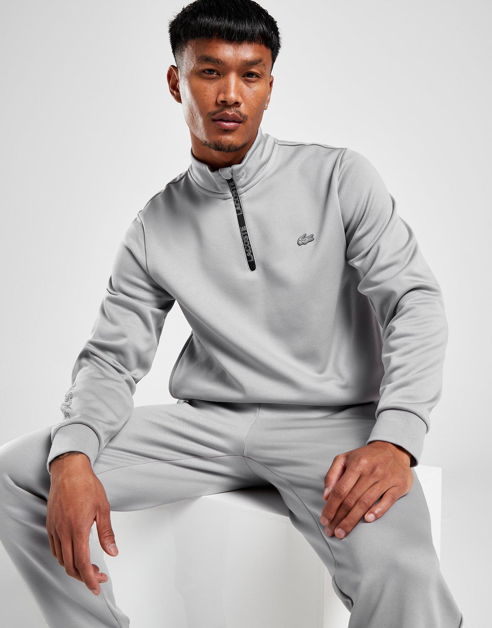 Lacoste grey deals half zip