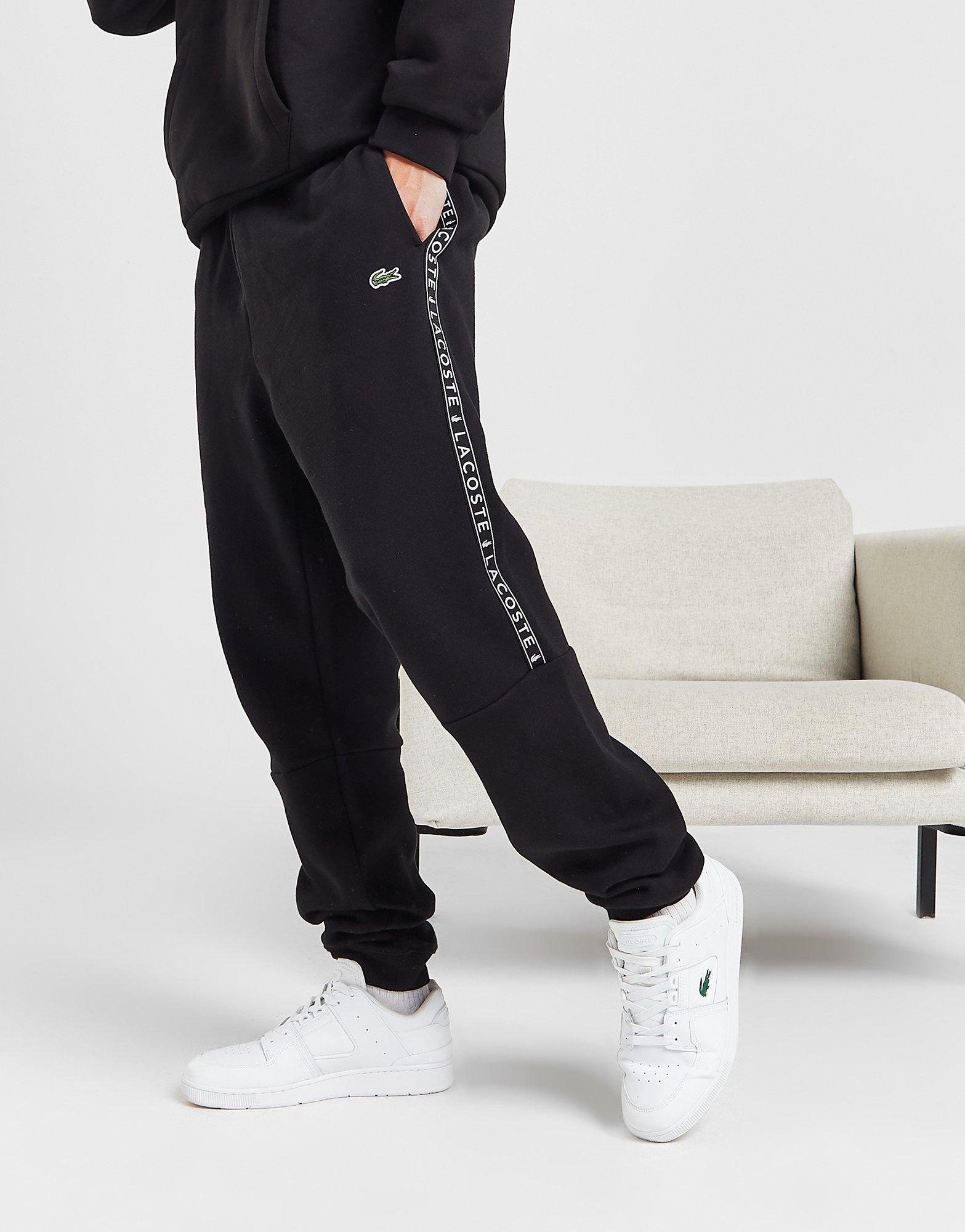 Black lacoste jogging bottoms new arrivals