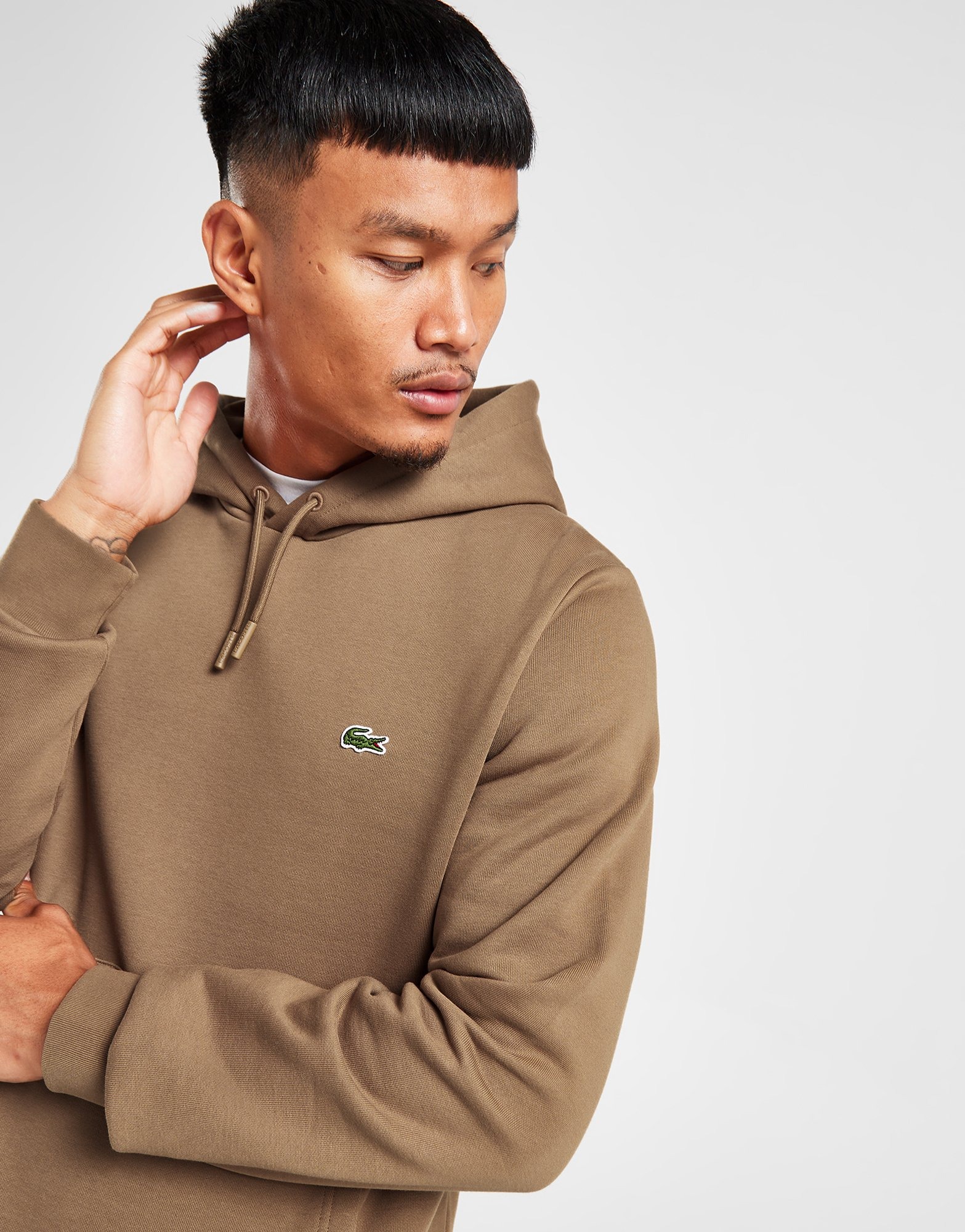 Brown Lacoste Core Overhead Hoodie JD Sports