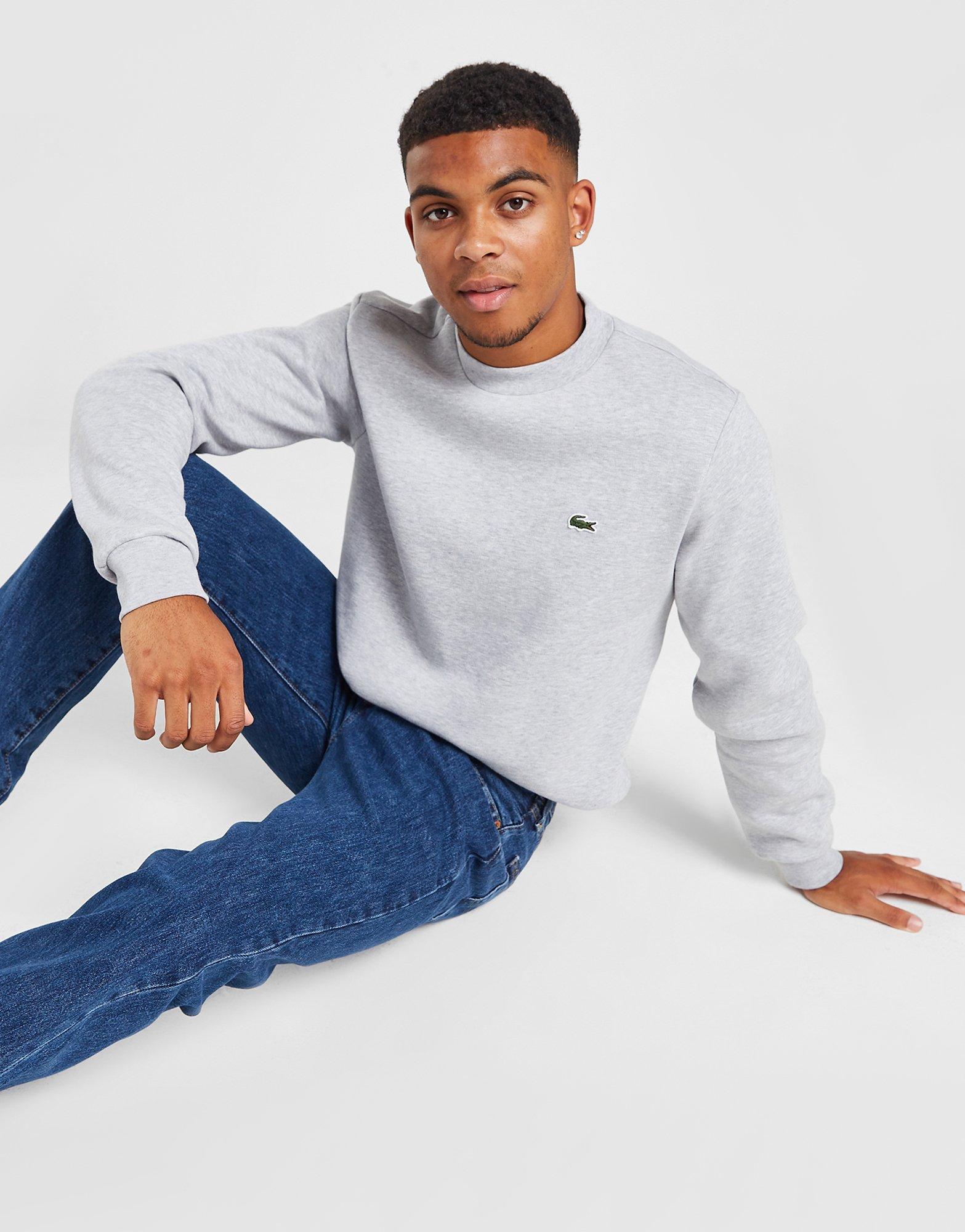 Lacoste crew neck sweatshirt on sale grey