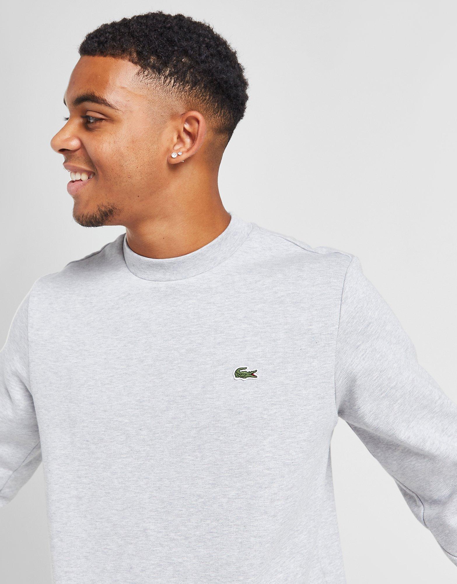 Lacoste crew clearance neck sweatshirt grey