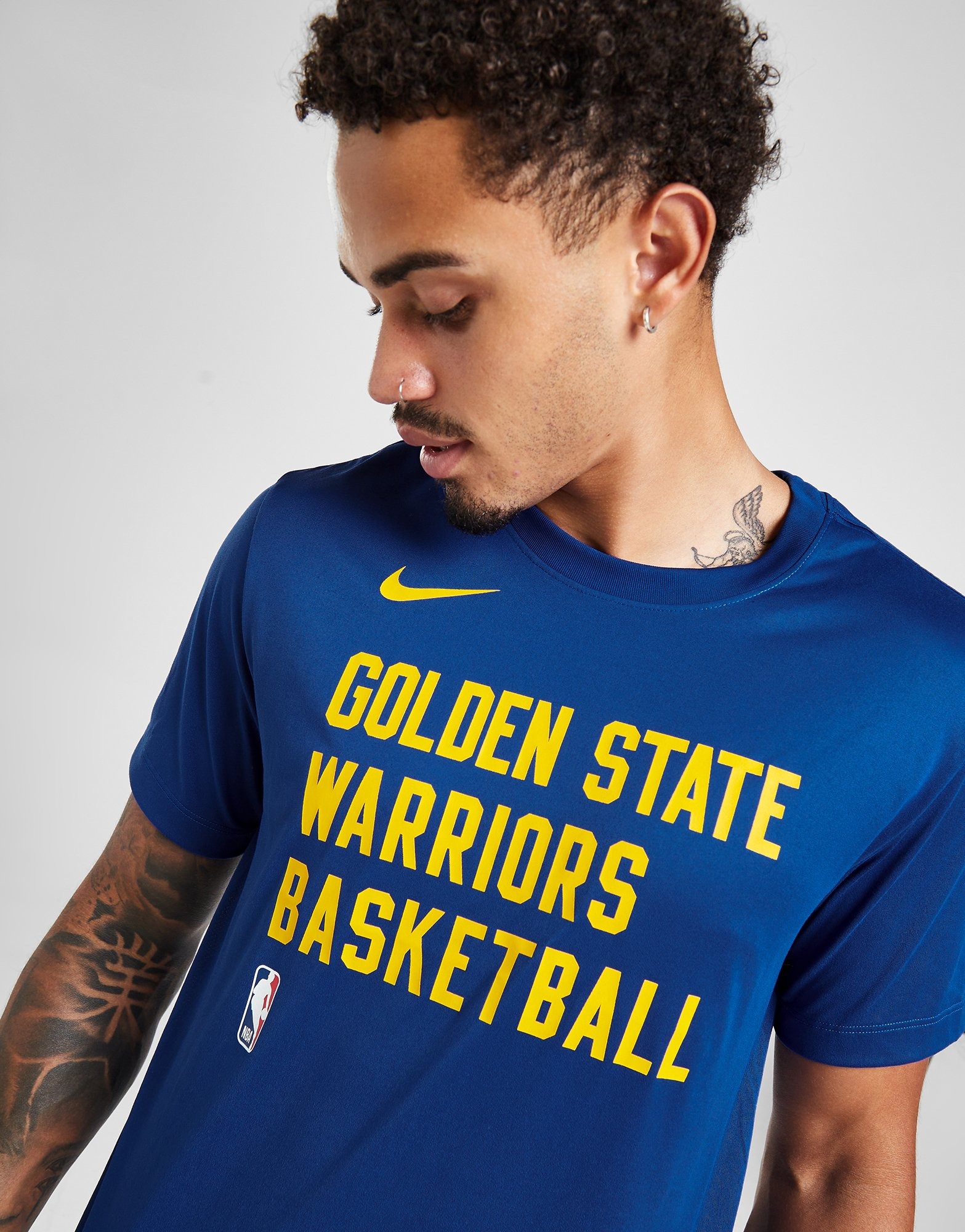 Men's Golden State Warriors Nike Royal Practice Long Sleeve