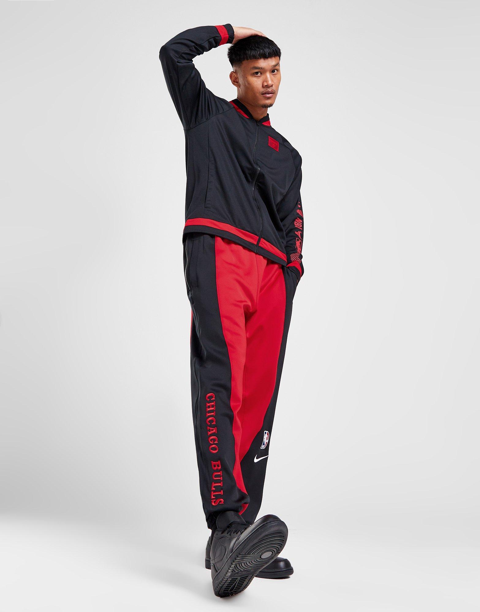 Men's Chicago Bulls Nike Black/Red Courtside Tracksuit Full-Zip Jacket