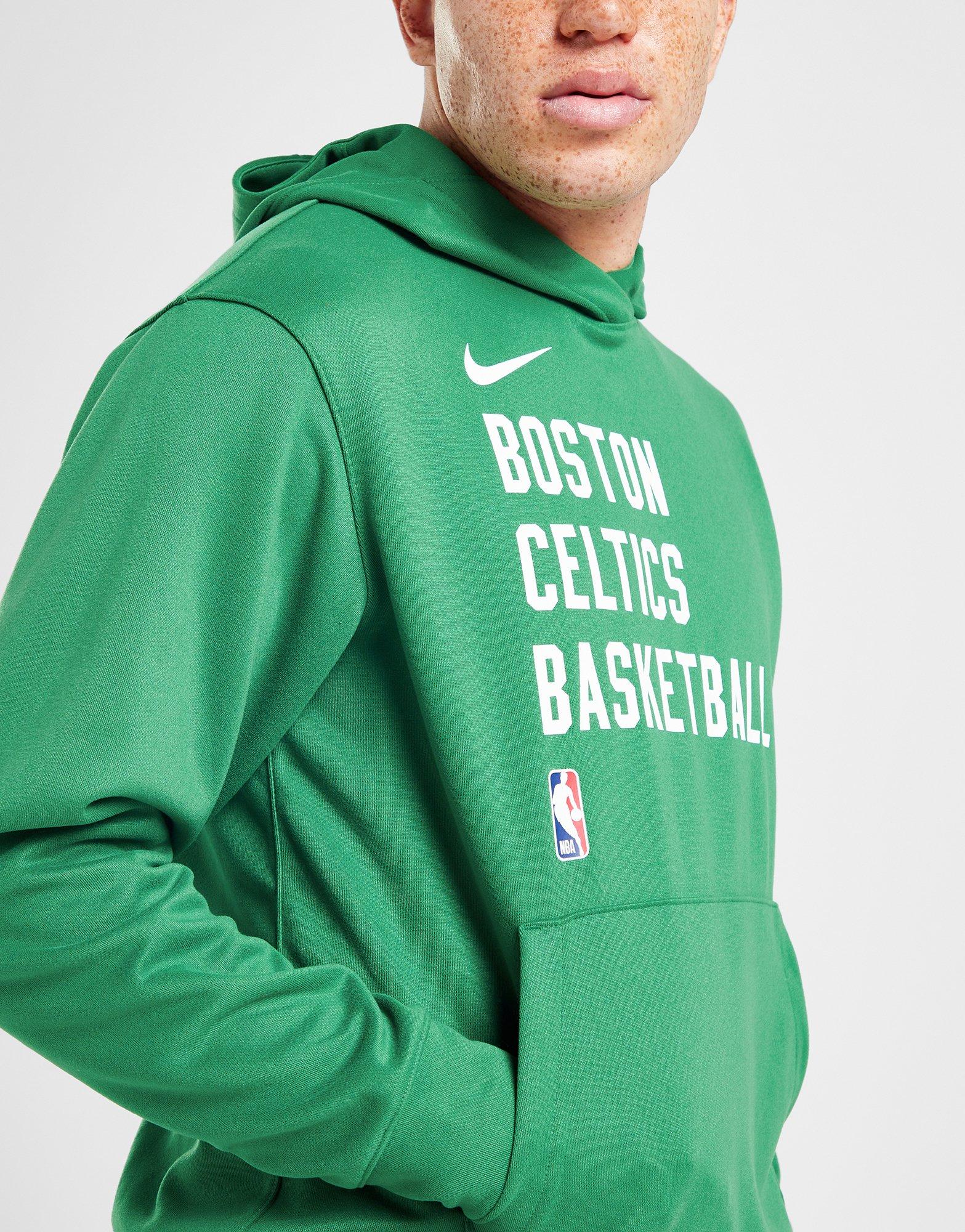 Nike Men's NBA Boston Celtics City Edition Logo Hoodie Green in