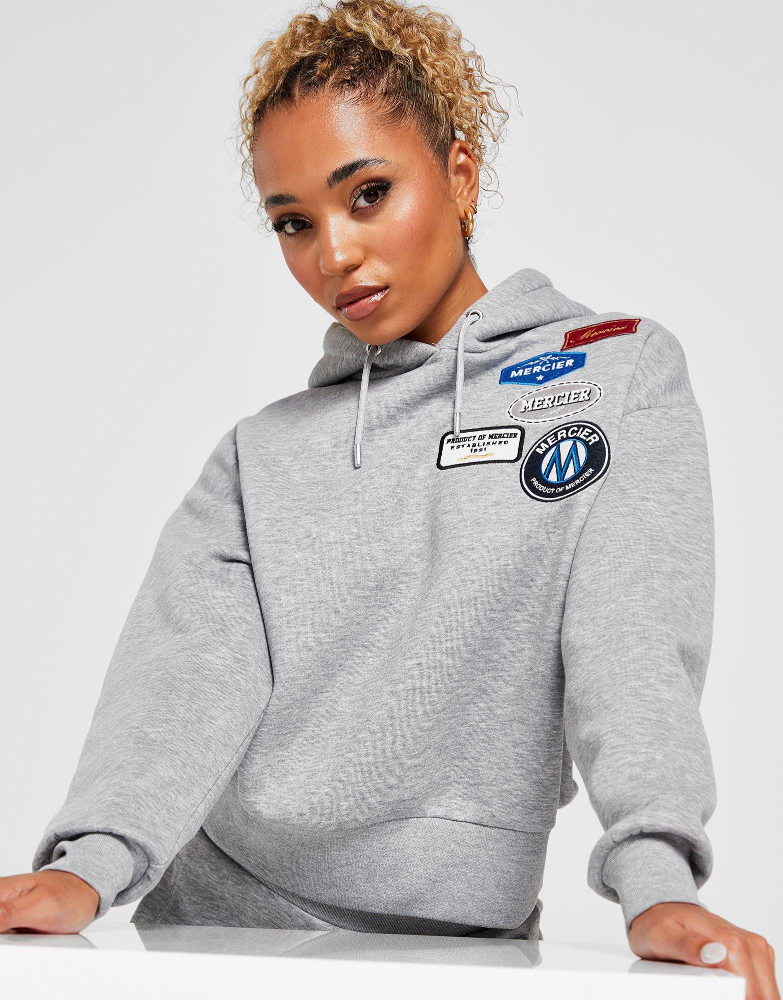 Grey MERCIER Badge Overhead Hoodie