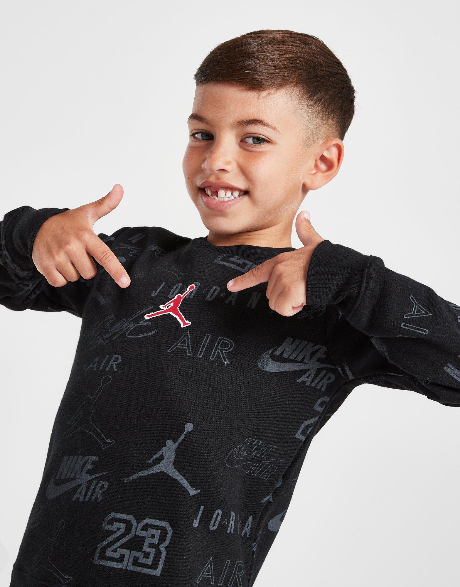 Jordan All Over Print Crew Tracksuit Children