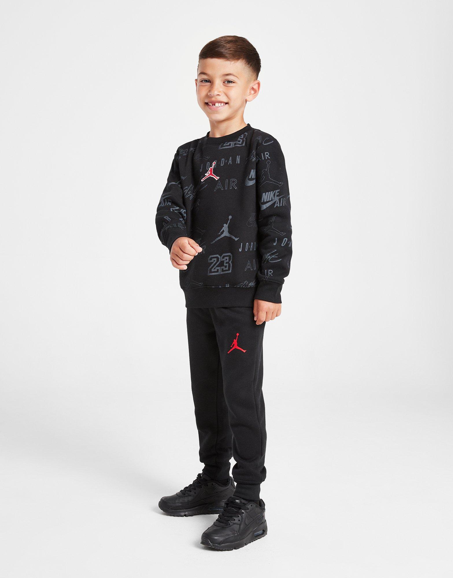 Jordan All Over Print Crew Tracksuit Children