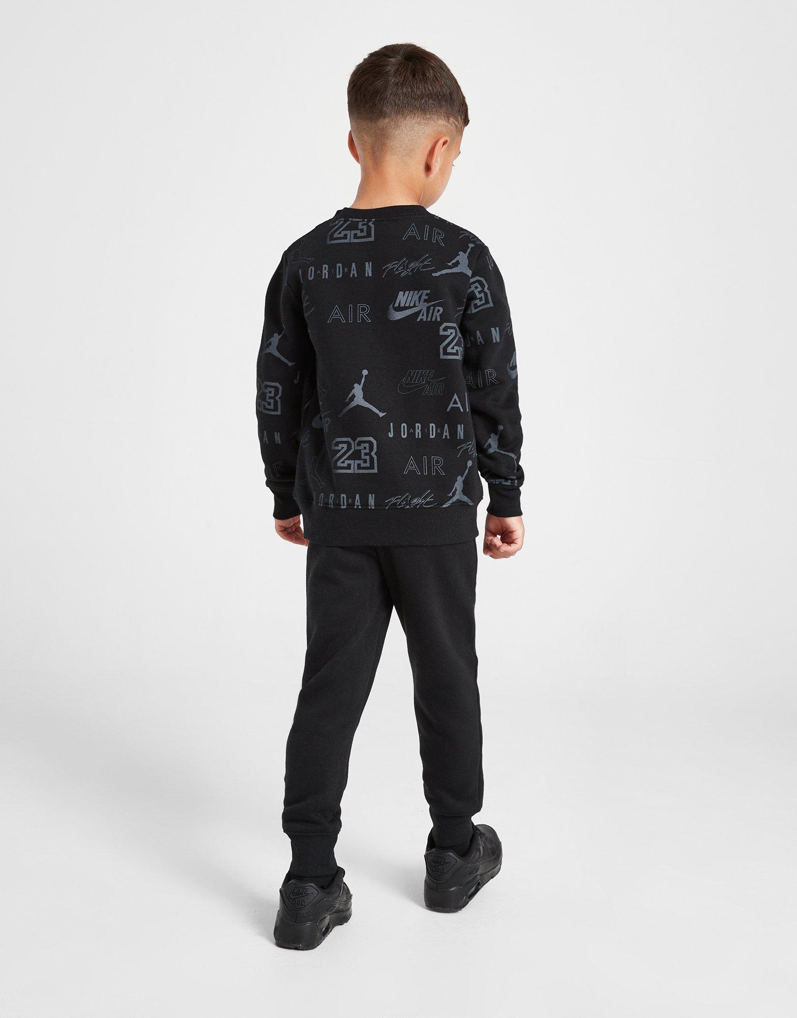 Jordan All Over Print Crew Tracksuit Children