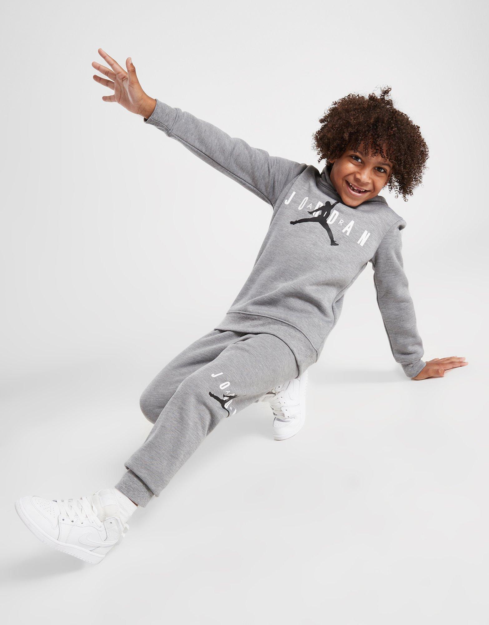 Jordan Jumpman Hoodie Tracksuit Children in Grigio