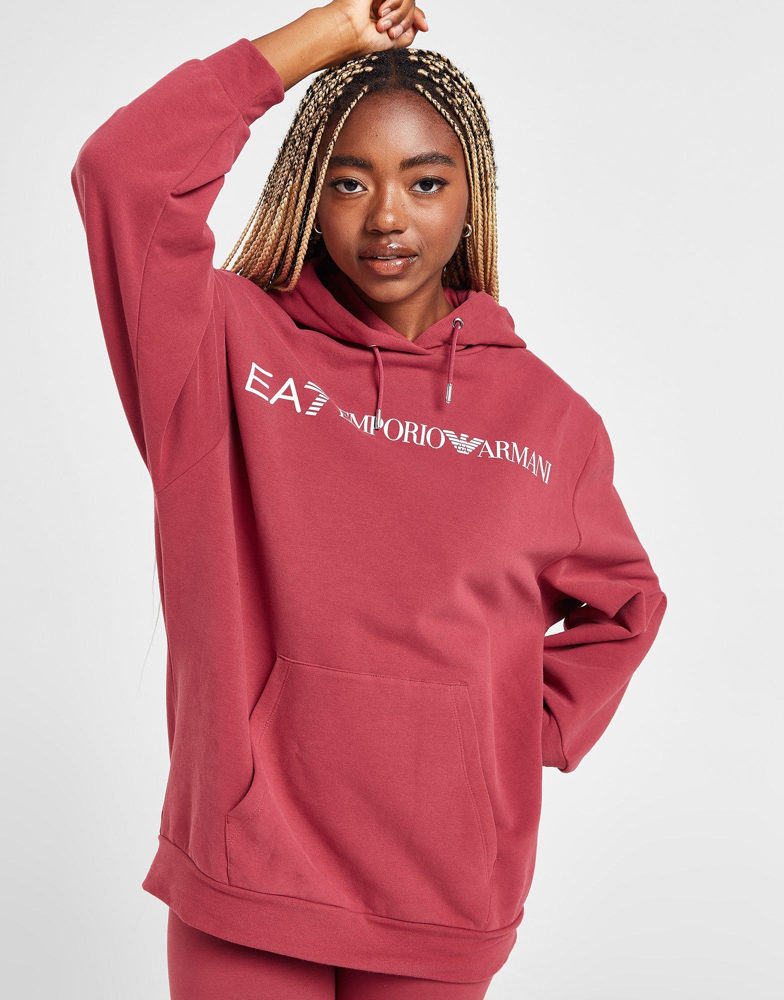 Red Emporio Armani EA7 Overhead Hoodie/Leggings Tracksuit - JD Sports Global